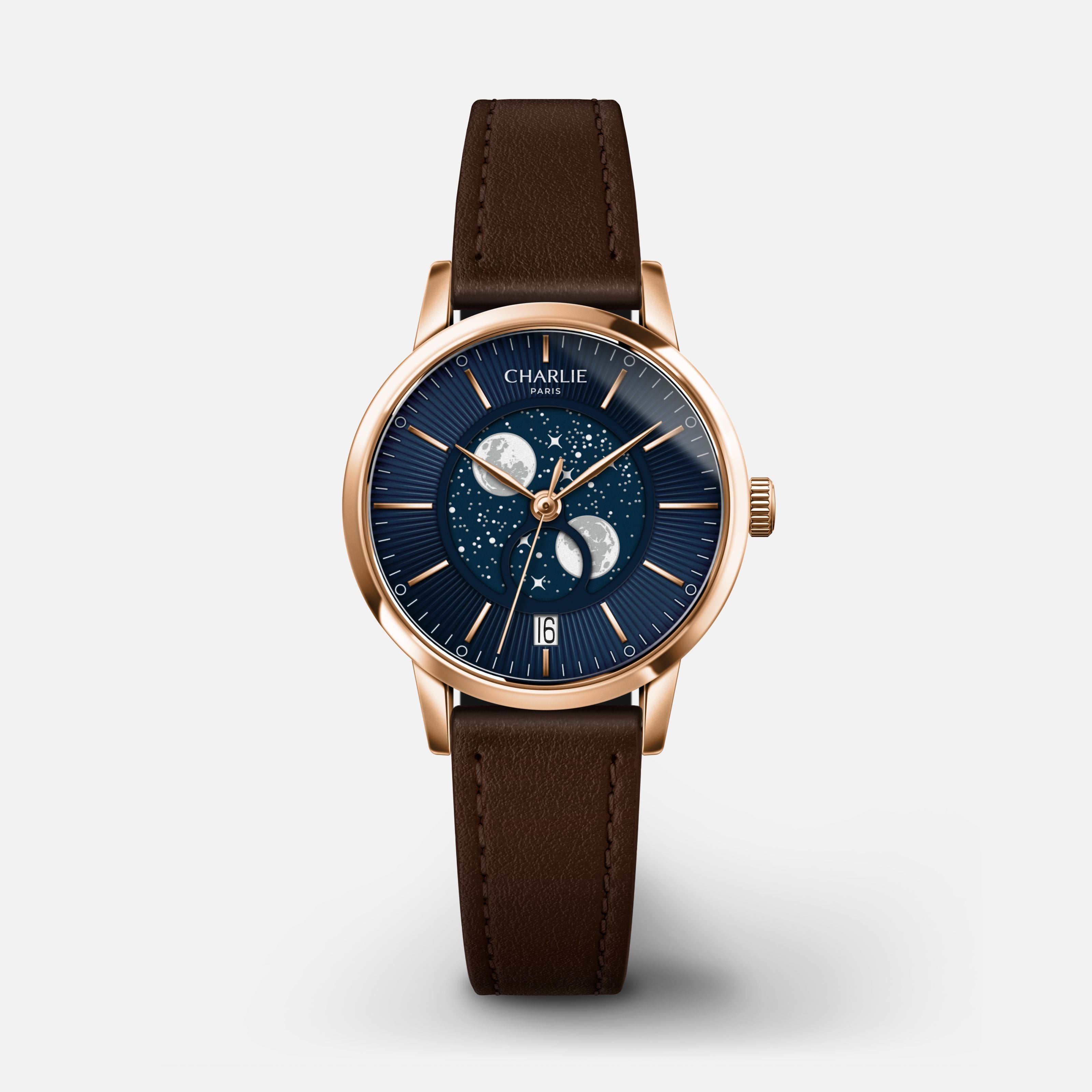 <tc>SULLY</tc> - <tc>Moon Phase</tc> - Rose gold & Blue
