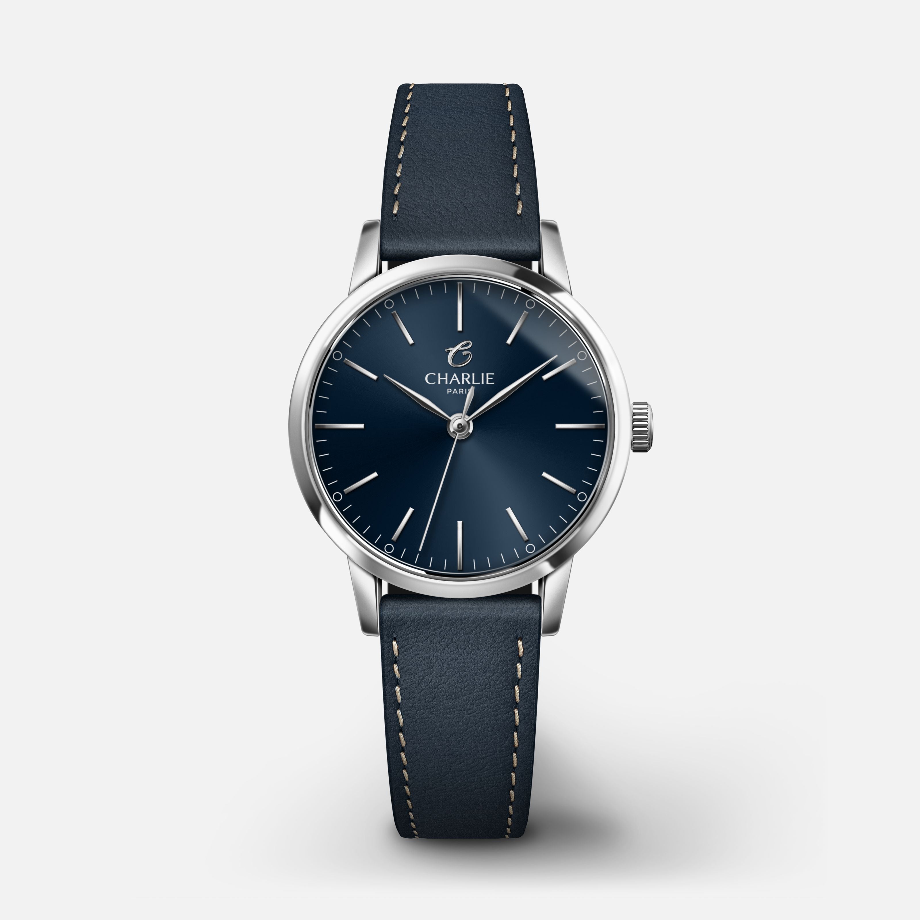 SULLY - Quartz - Acier & bleu Montres CHARLIE Cuir bleu