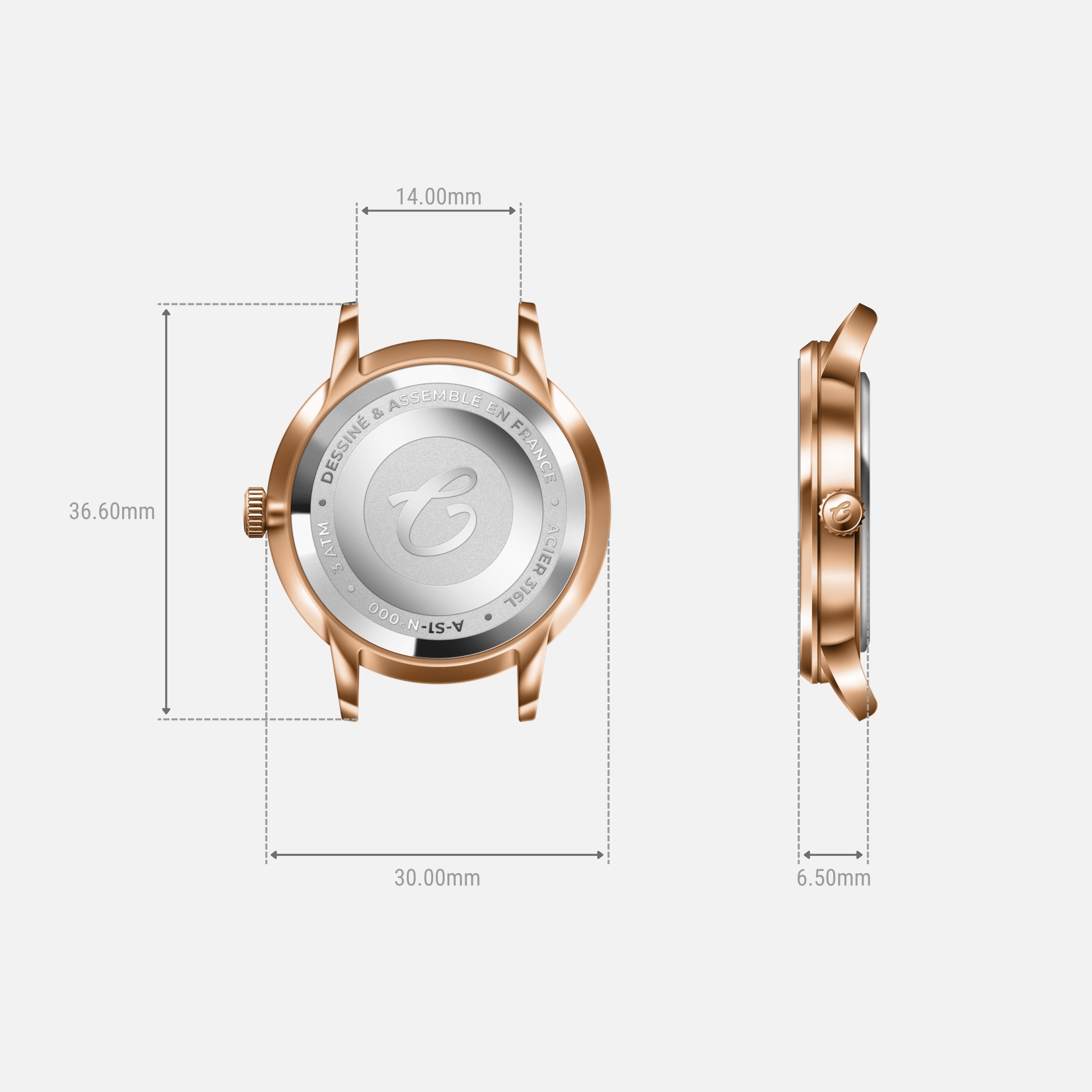 Sully - Rose Gold & Blue