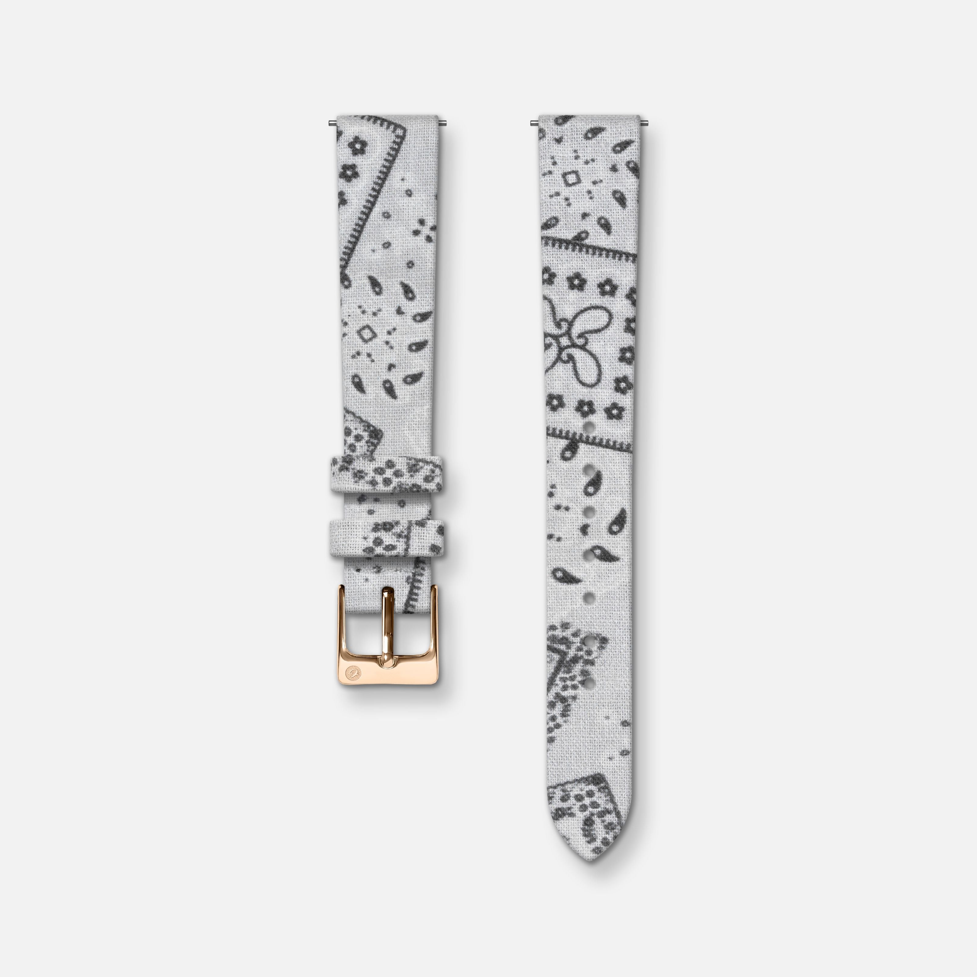 <tc>Armband</tc> 14 mm weißer Bandana-Stoff