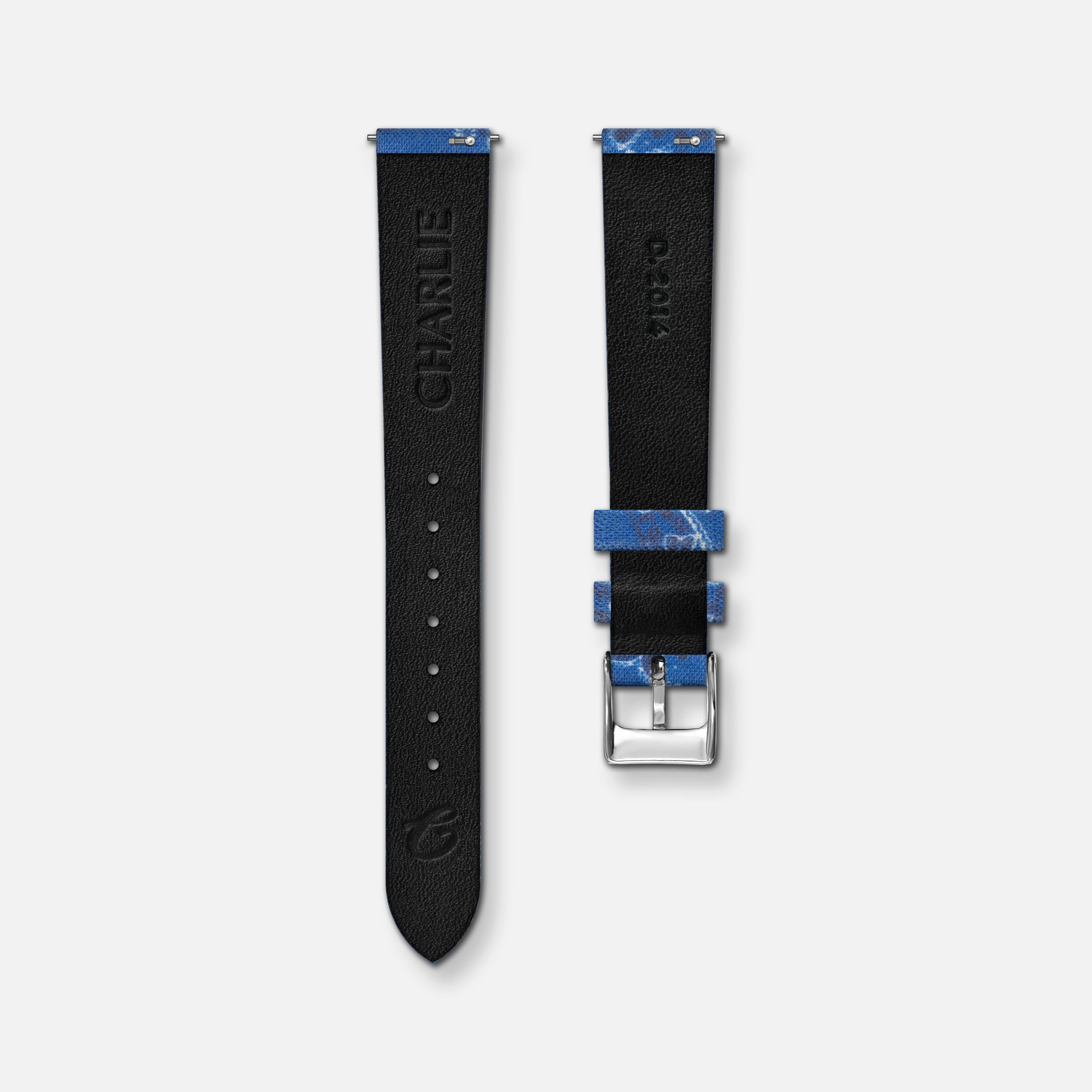 <tc>Armband</tc> 14 mm blauer Bandana-Stoff