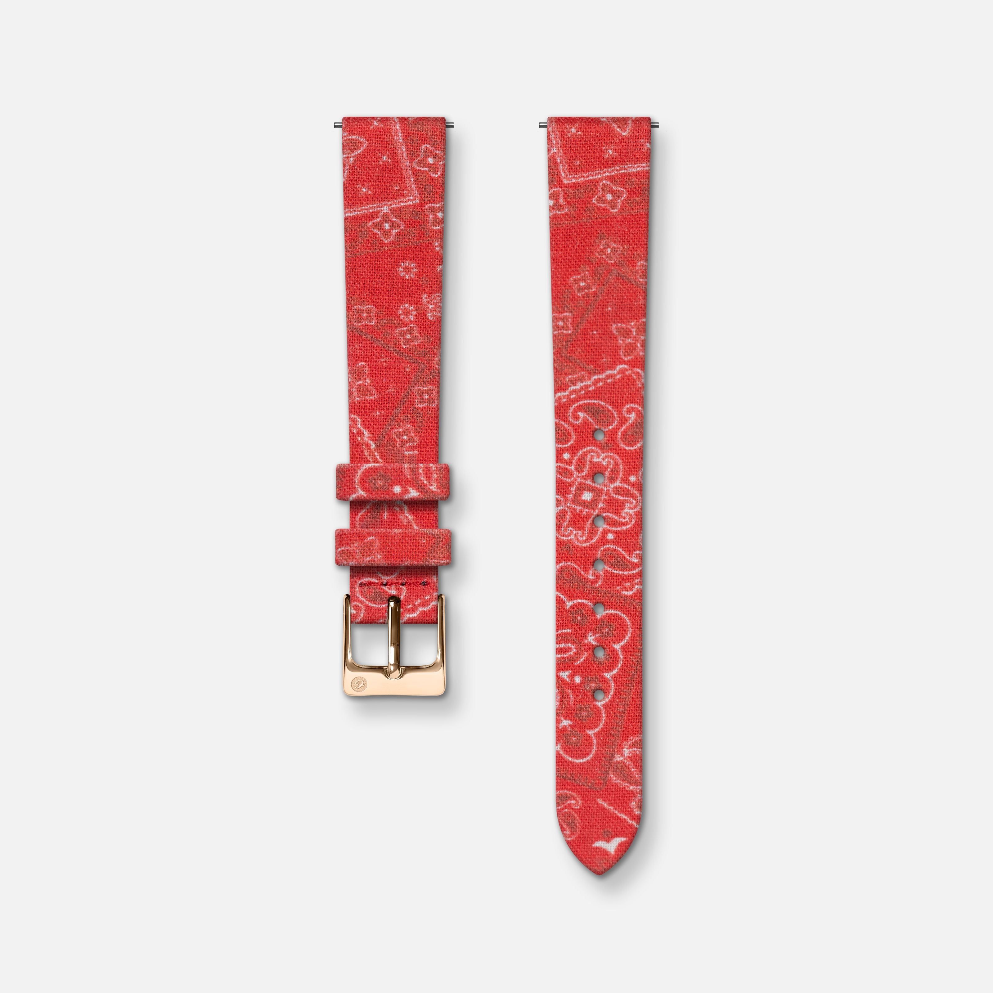 <tc>Armband</tc> 14 mm rotes Bandana-Gewebe