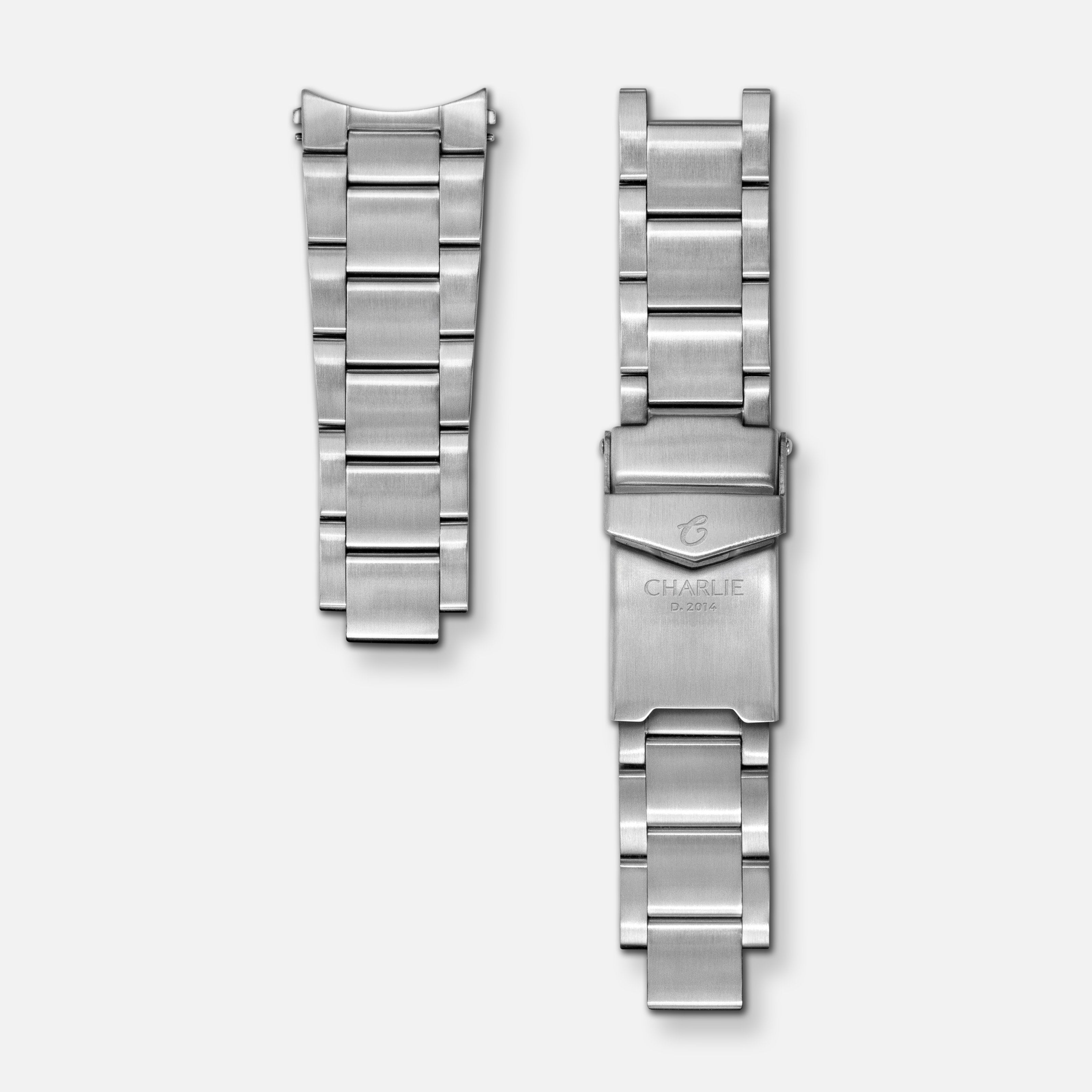 Bracelet acier CONCORDIA 3 maillons 20mm Bracelets de montres CHARLIE Concordia Auto