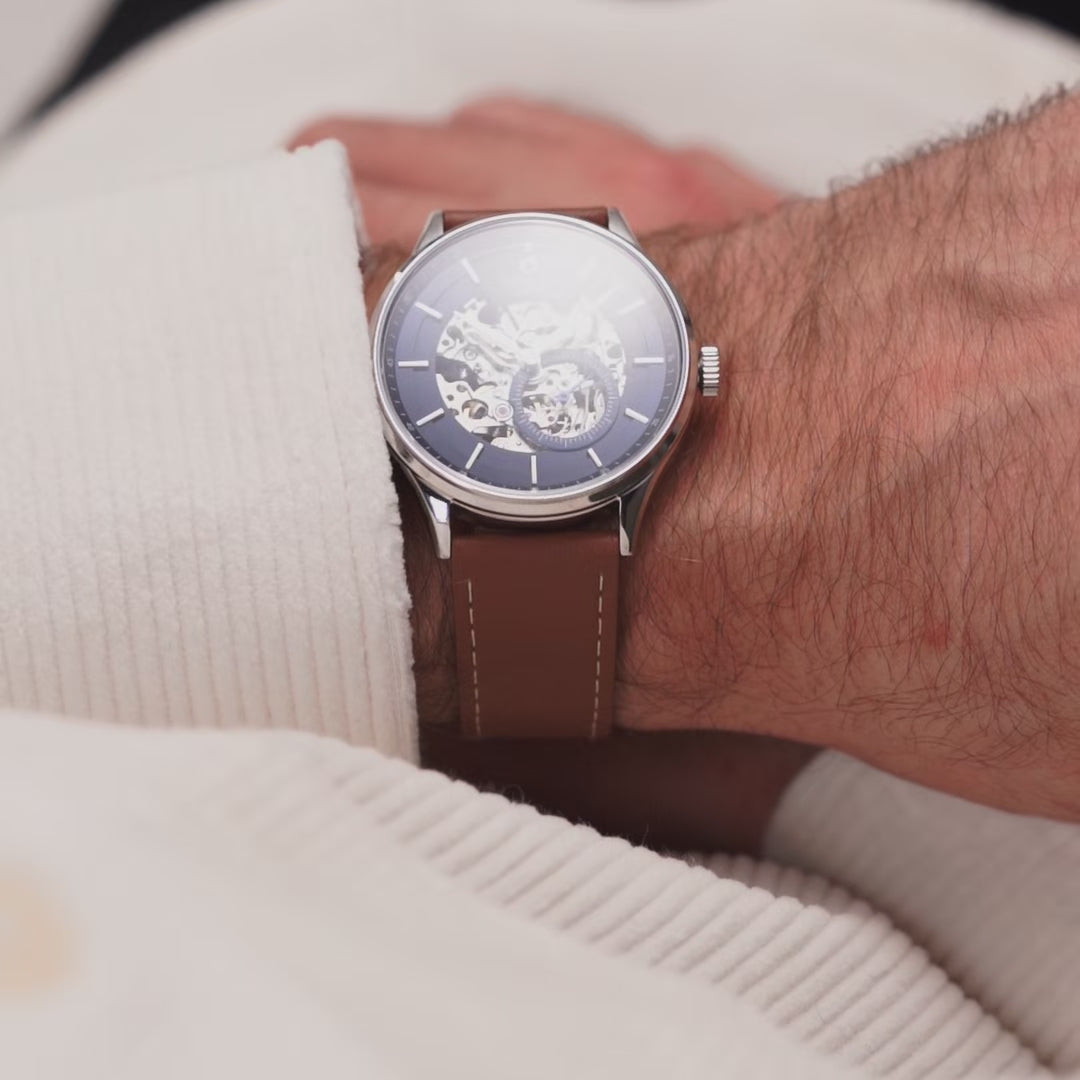 INITIAL - Automatique Squelette - Bleu Montres CHARLIE