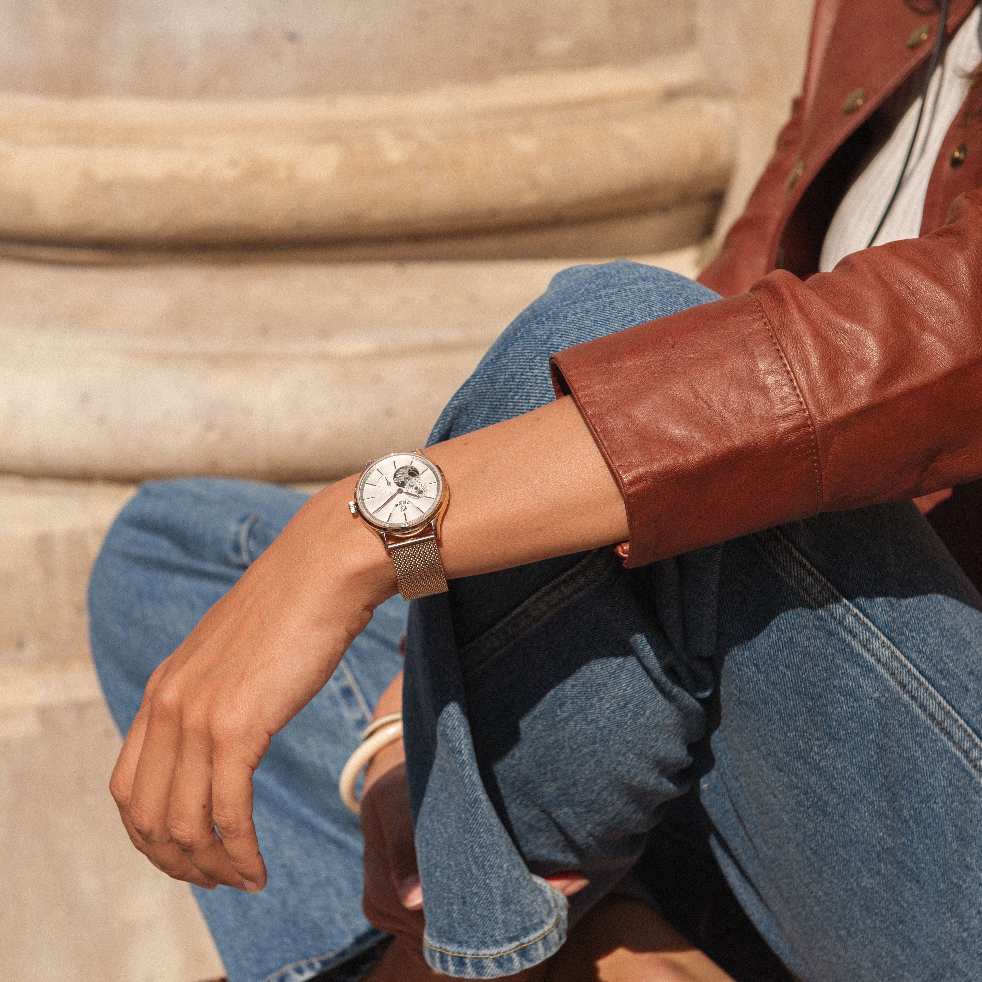 INITIAL 36 - Cœur Ouvert Jour/Nuit - Doré Rose