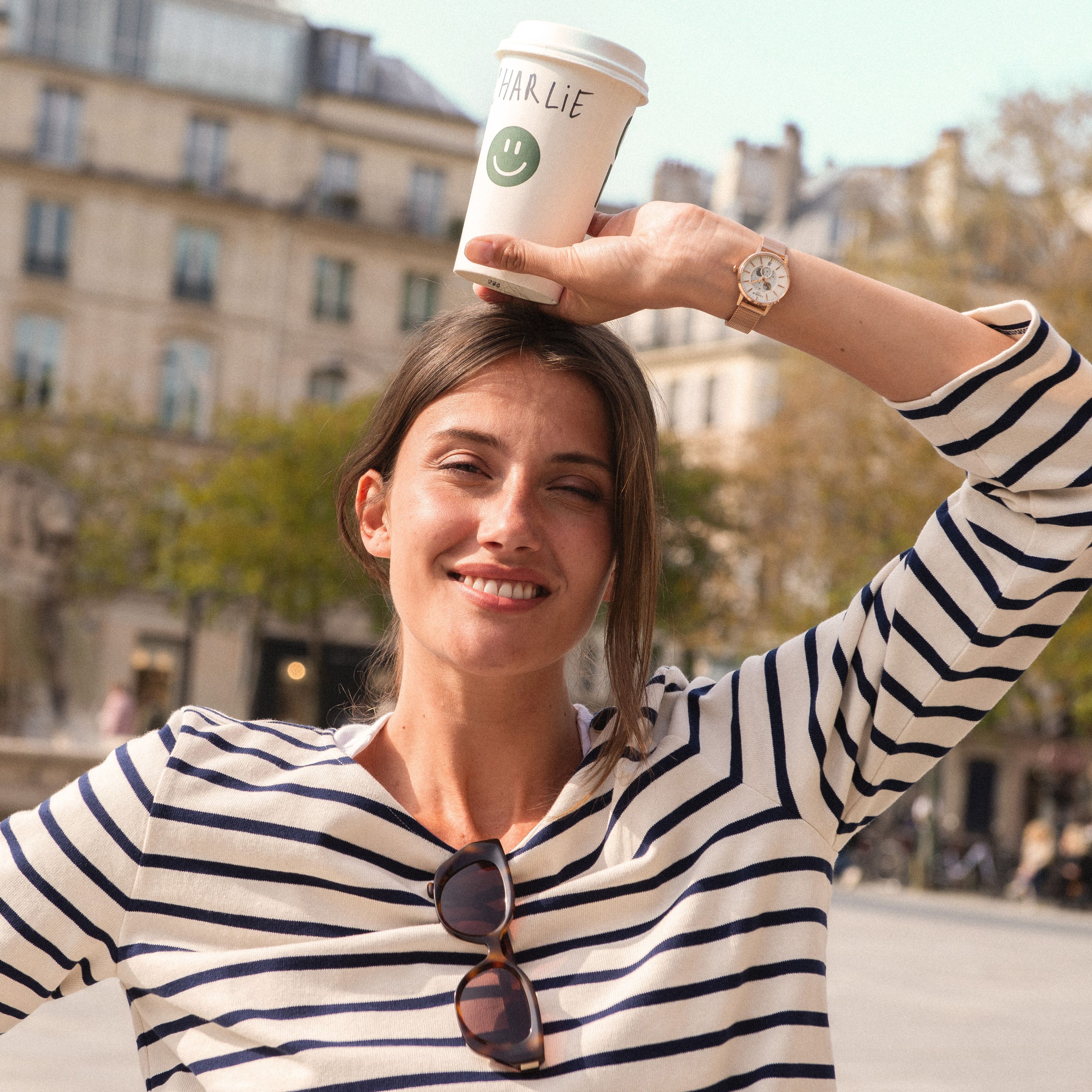 SULLY - Phase de Lune - Doré rose & Blanc