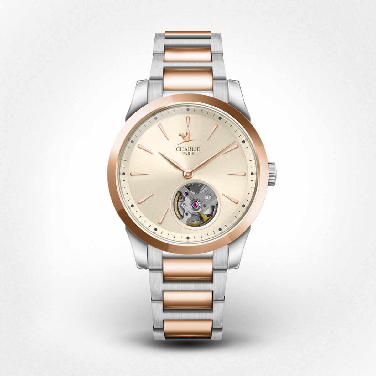 Aurore - Automatic Open Heart - Rose Gold