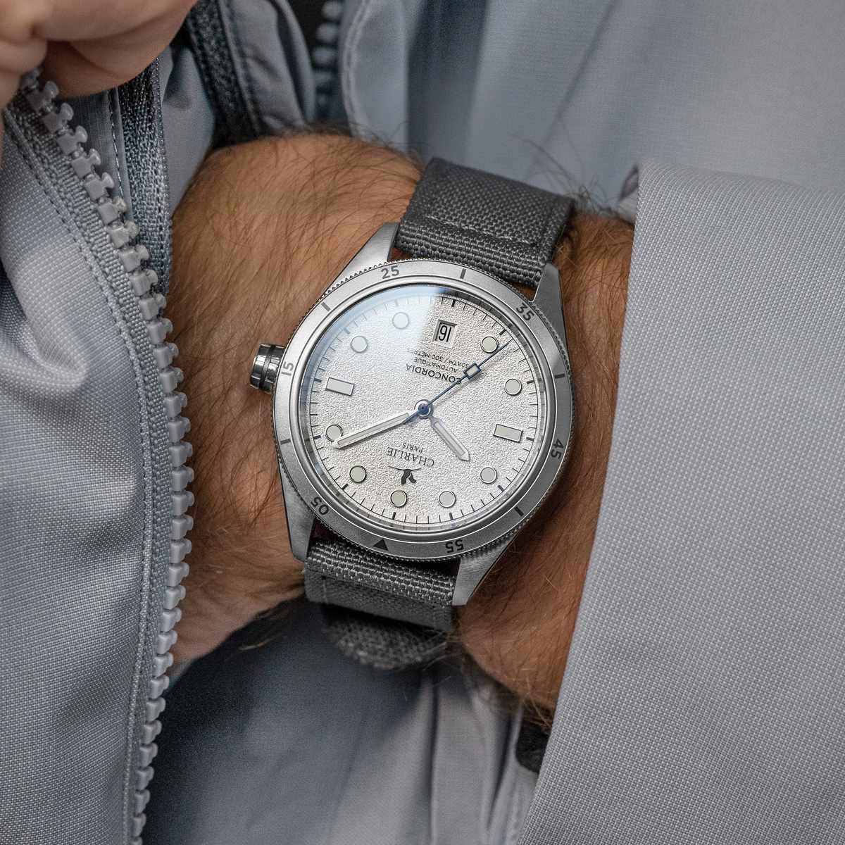 Bracelet Nylon Gris 20mm Bracelets de montres CHARLIE