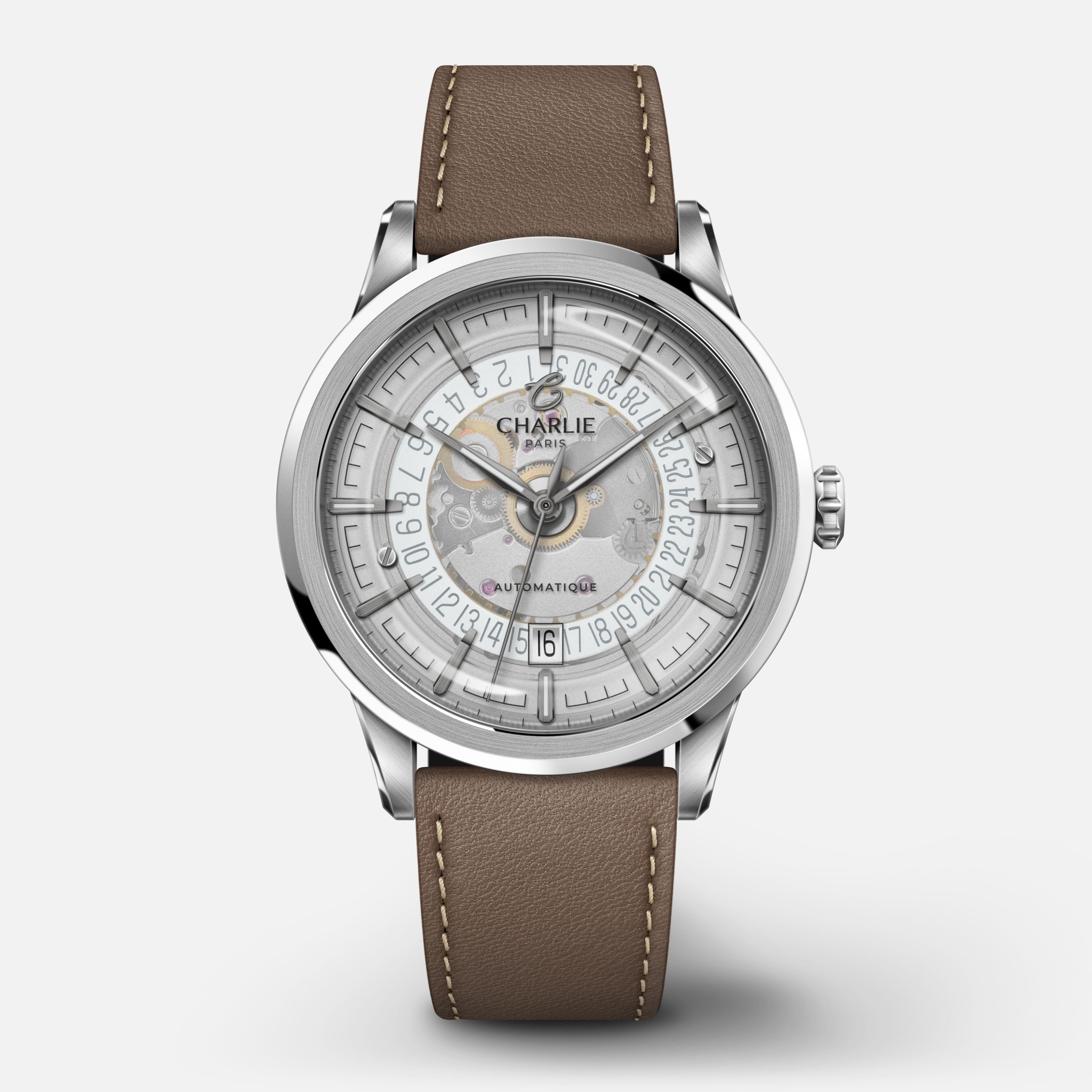 ALLIANCE - Men's Swiss automatic white watch - Sapphire dial