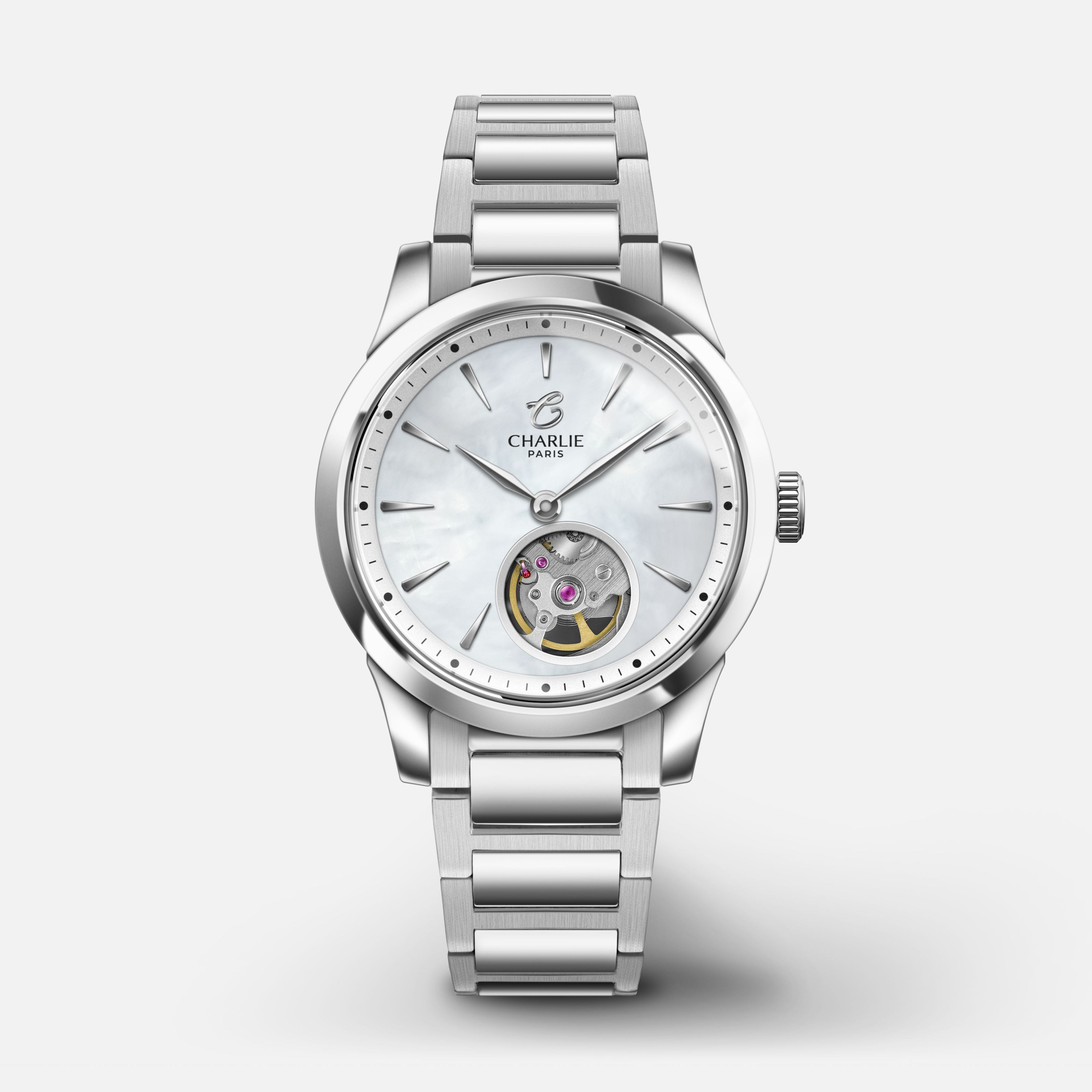 Aurore - Automatic Open Heart - White mother of pearl