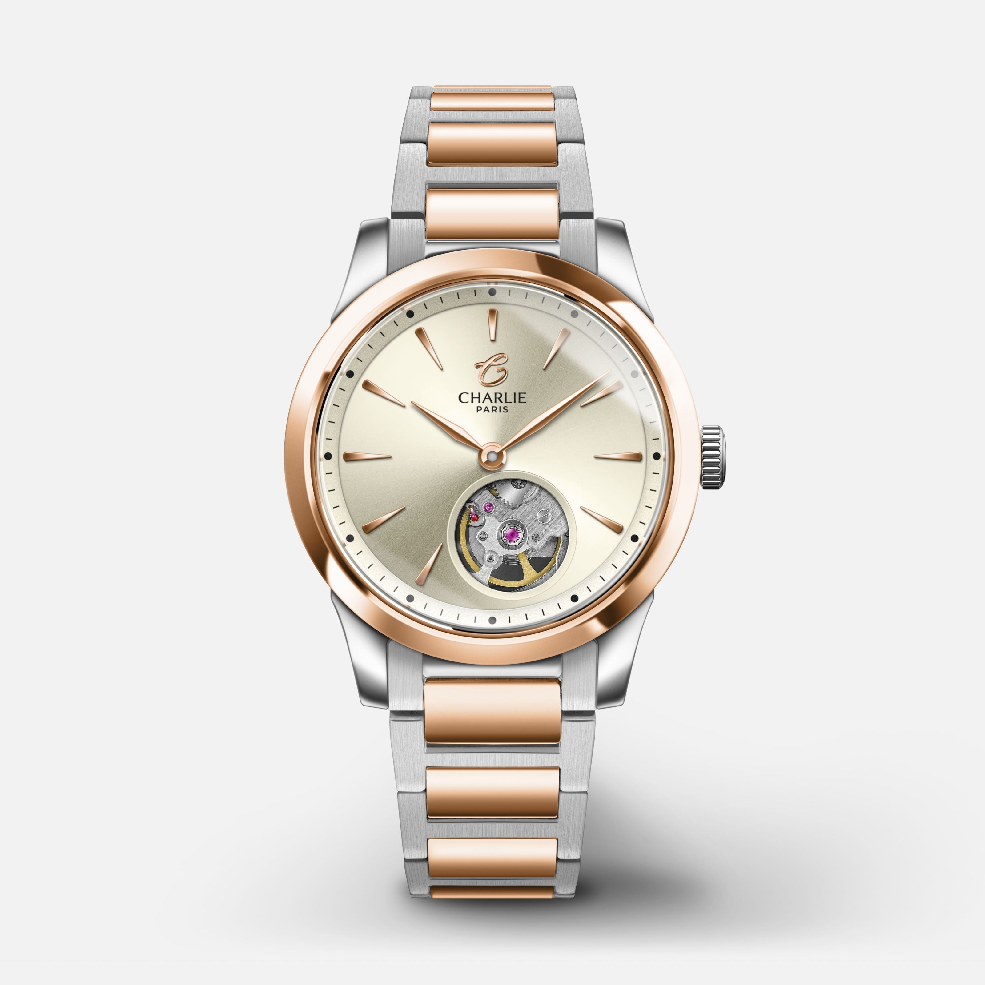 Aurore - Automatic Open Heart - Rose Gold