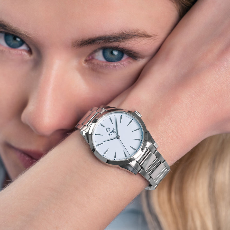 COFFRET IDÉE CADEAU FEMME MONTRE PARURE MAILLE MILANAISE ARABE BRACELET ETOILE , - Achat/vente