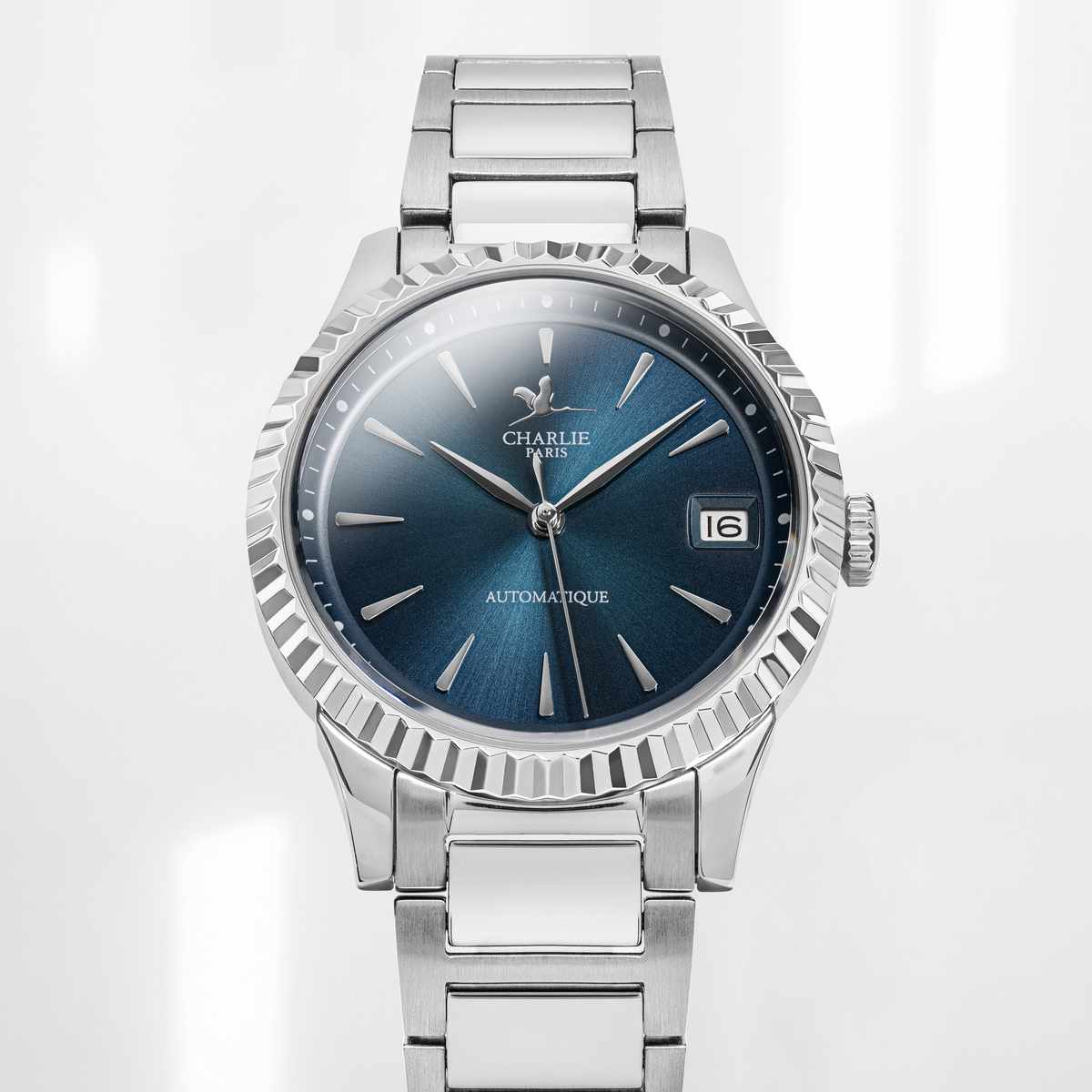 Aurore Fluted - Automatic Date - Blue