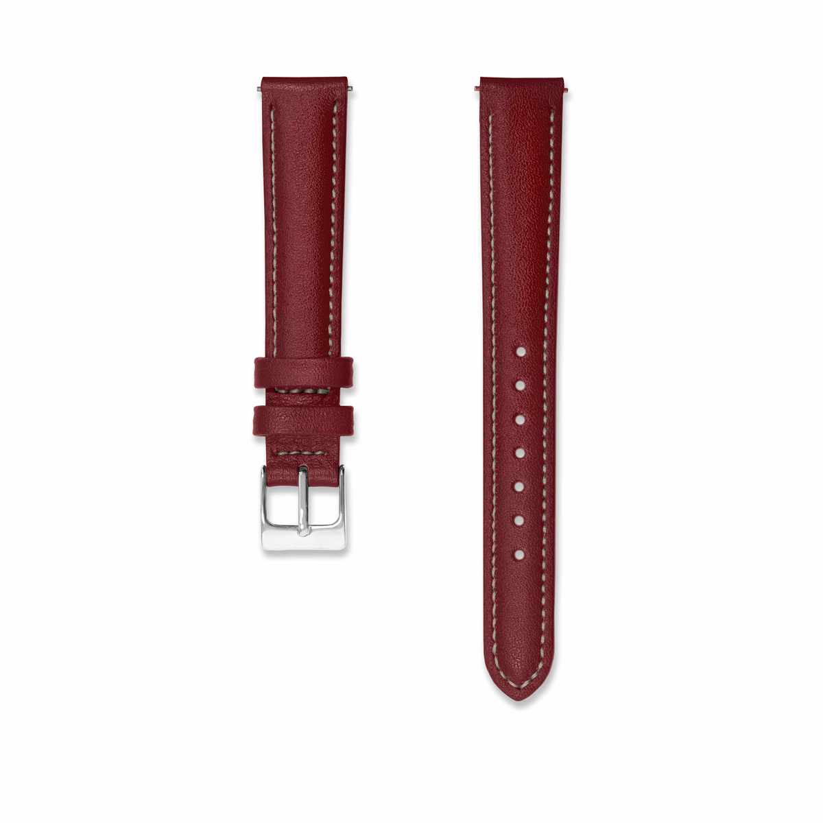 Burgundy leather strap 14mm