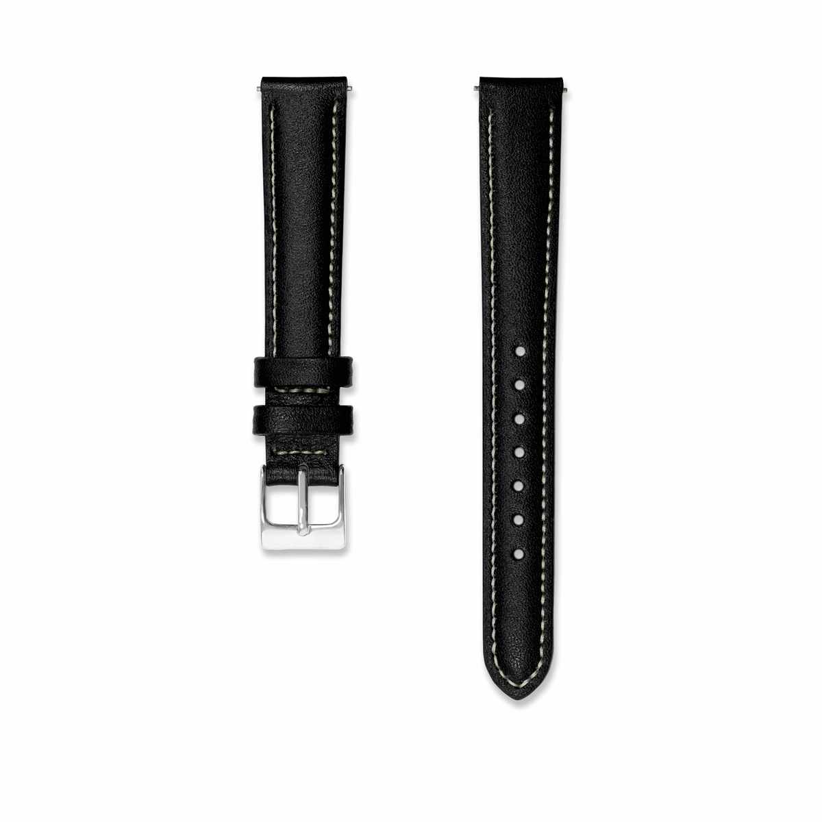 Black leather strap 14mm