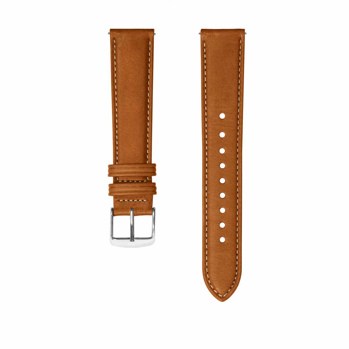 Brown leather strap 18mm