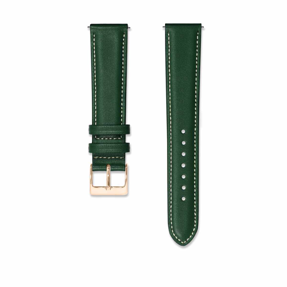 Green leather strap 18mm