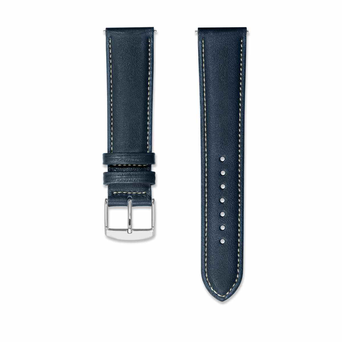 Ocean blue leather strap 20mm