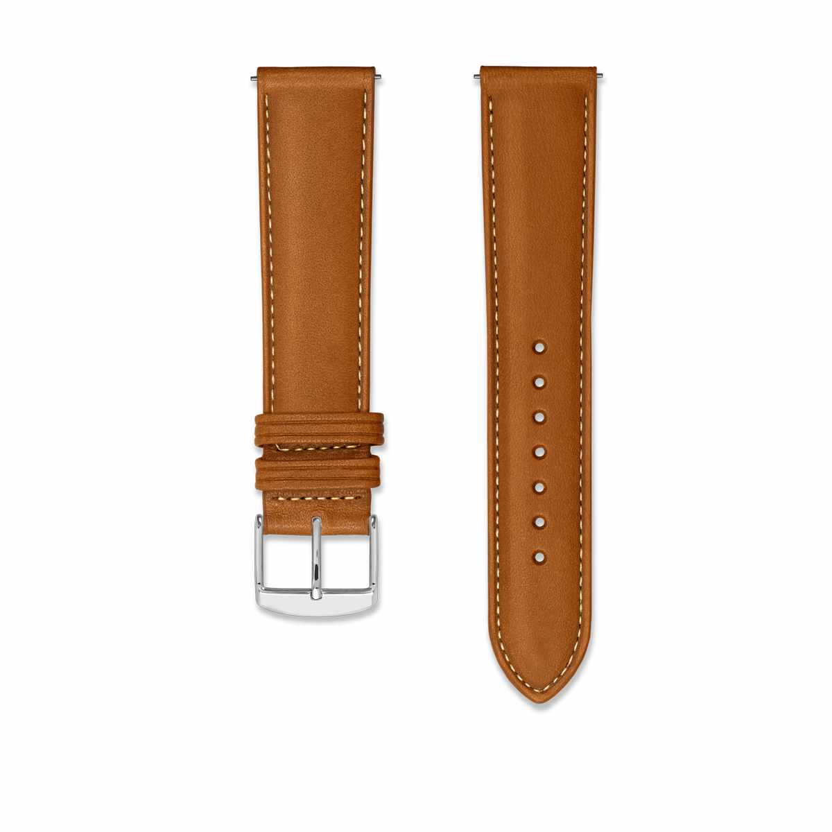 Brown leather strap 20mm