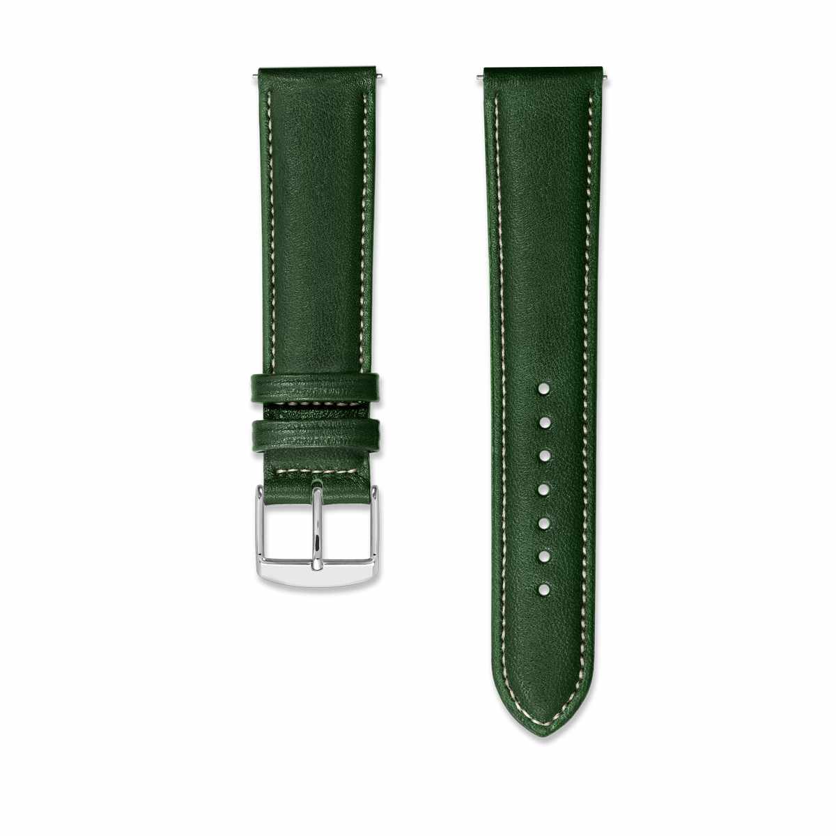 Green leather strap 20mm