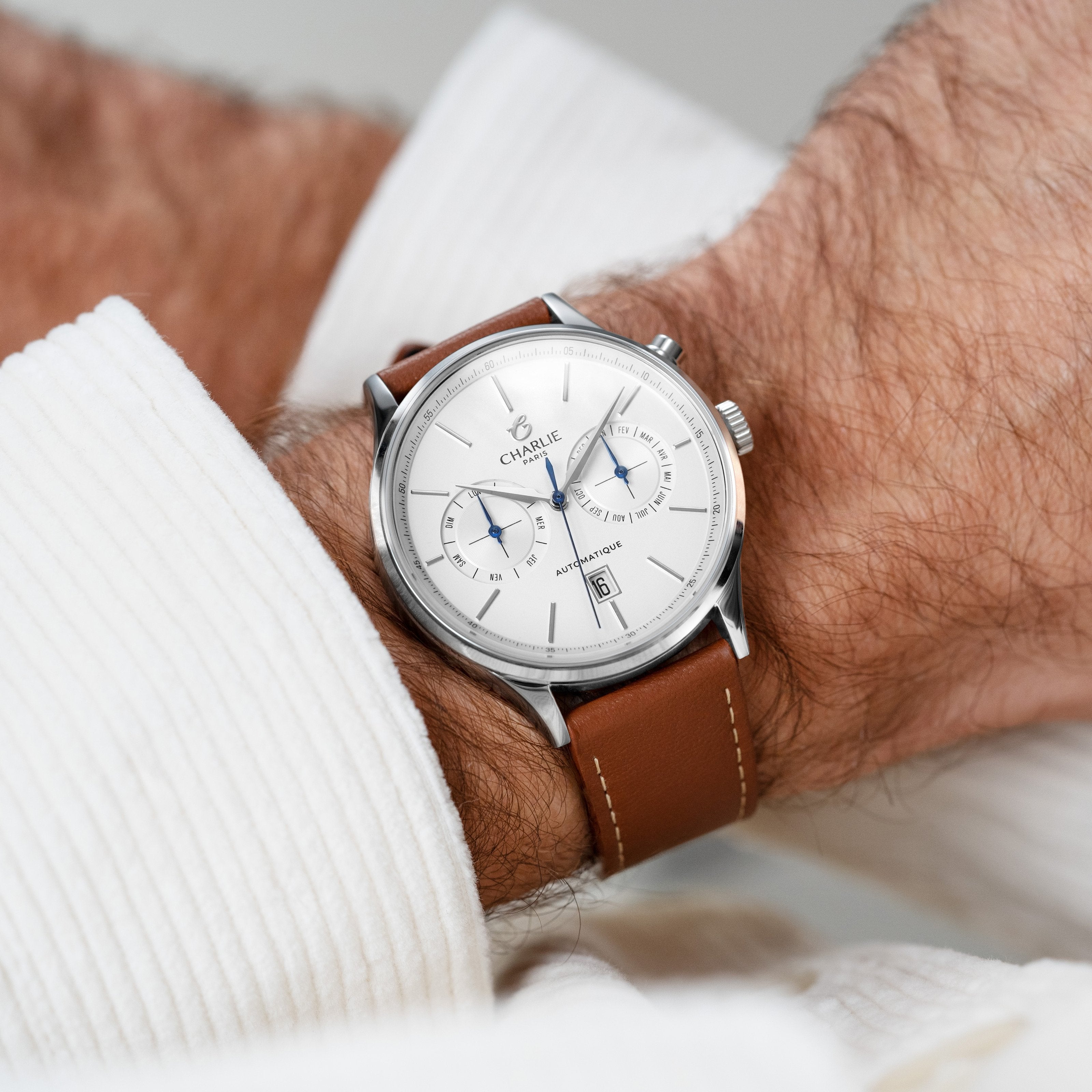 INITIAL - Automatique Calendrier - Blanc Montres CHARLIE