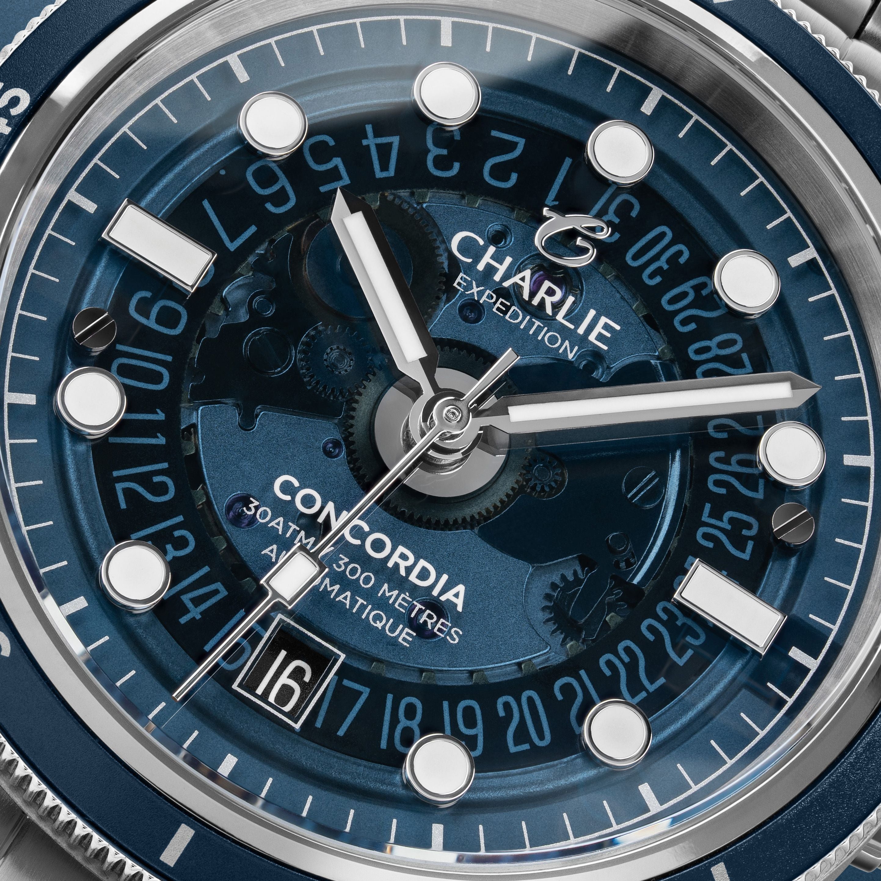 CONCORDIA - Automatique Saphir - Bleu Antarctique