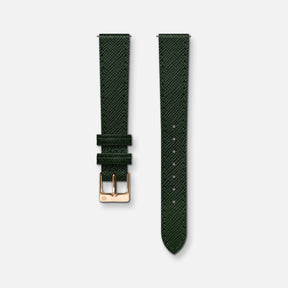 <tc>Armband</tc> 14 mm grünes Saffiano-Leder