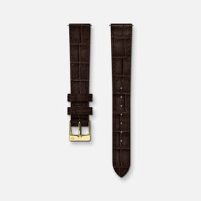 Cuir crocograin chocolat