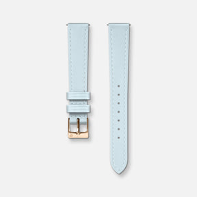<tc>Bracciale</tc> pelle blu azzurro da 14 mm
