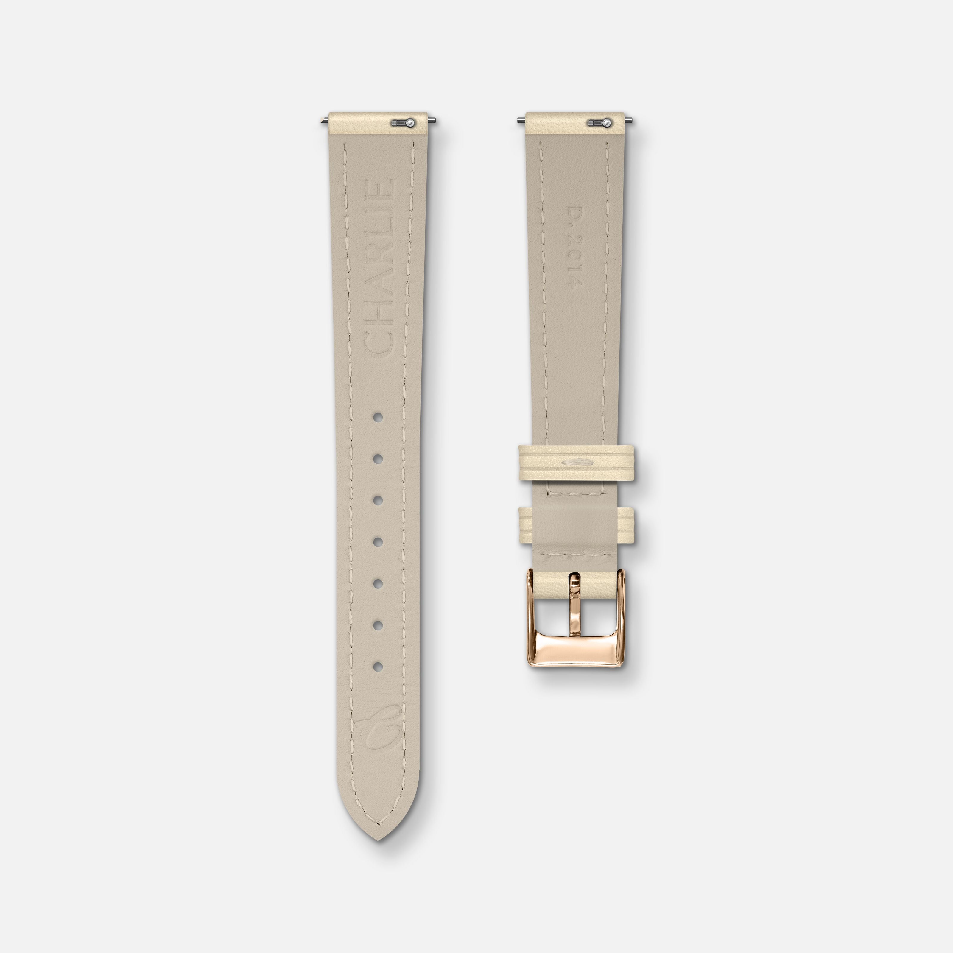 Bracelet cuir sable 14mm