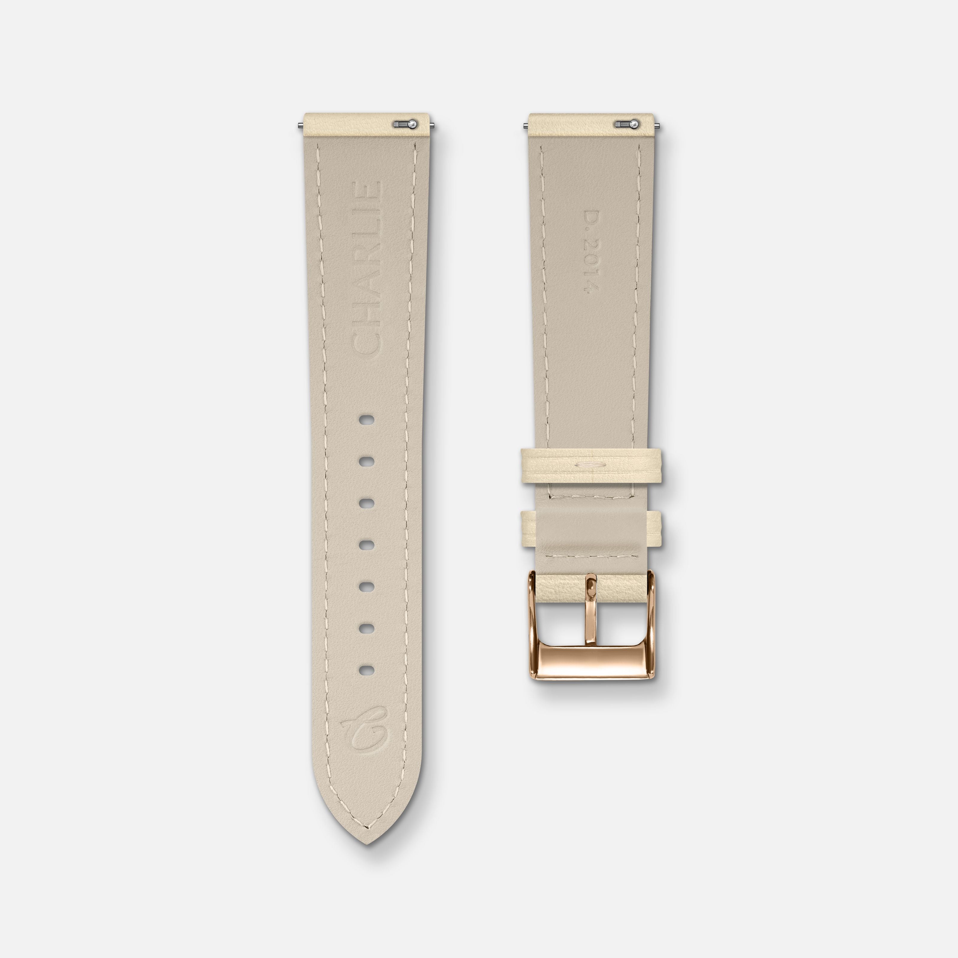 Bracelet cuir sable 18mm