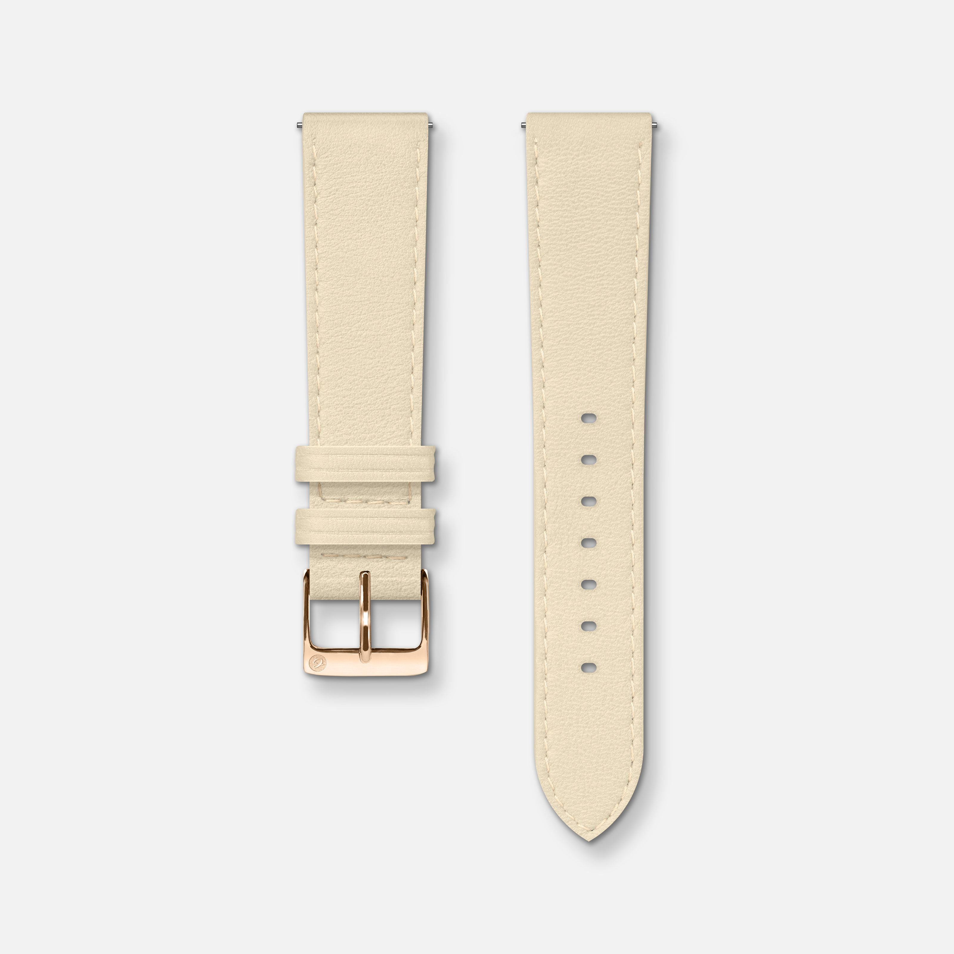 Bracelet cuir sable 18mm