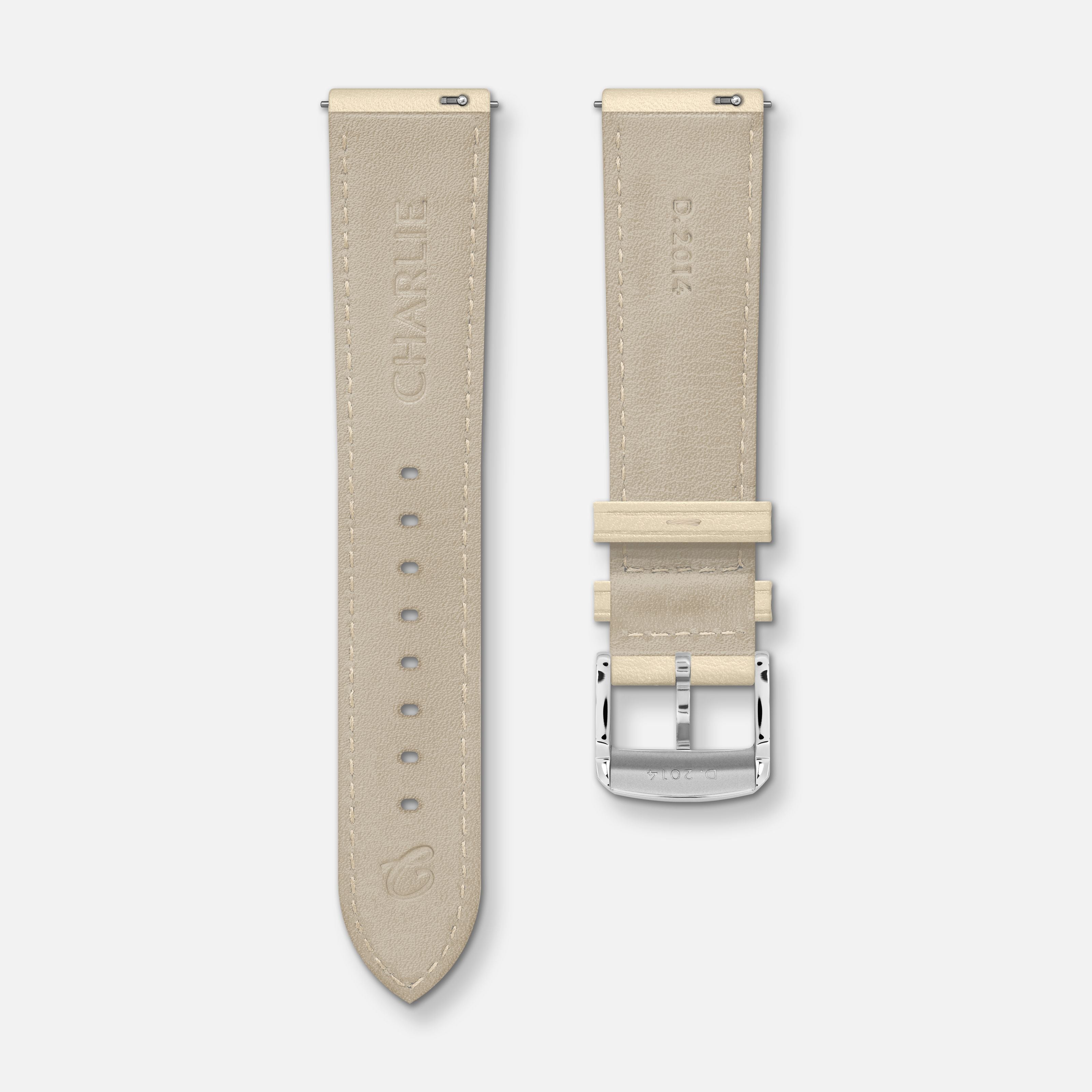 Bracelet cuir sable 20mm