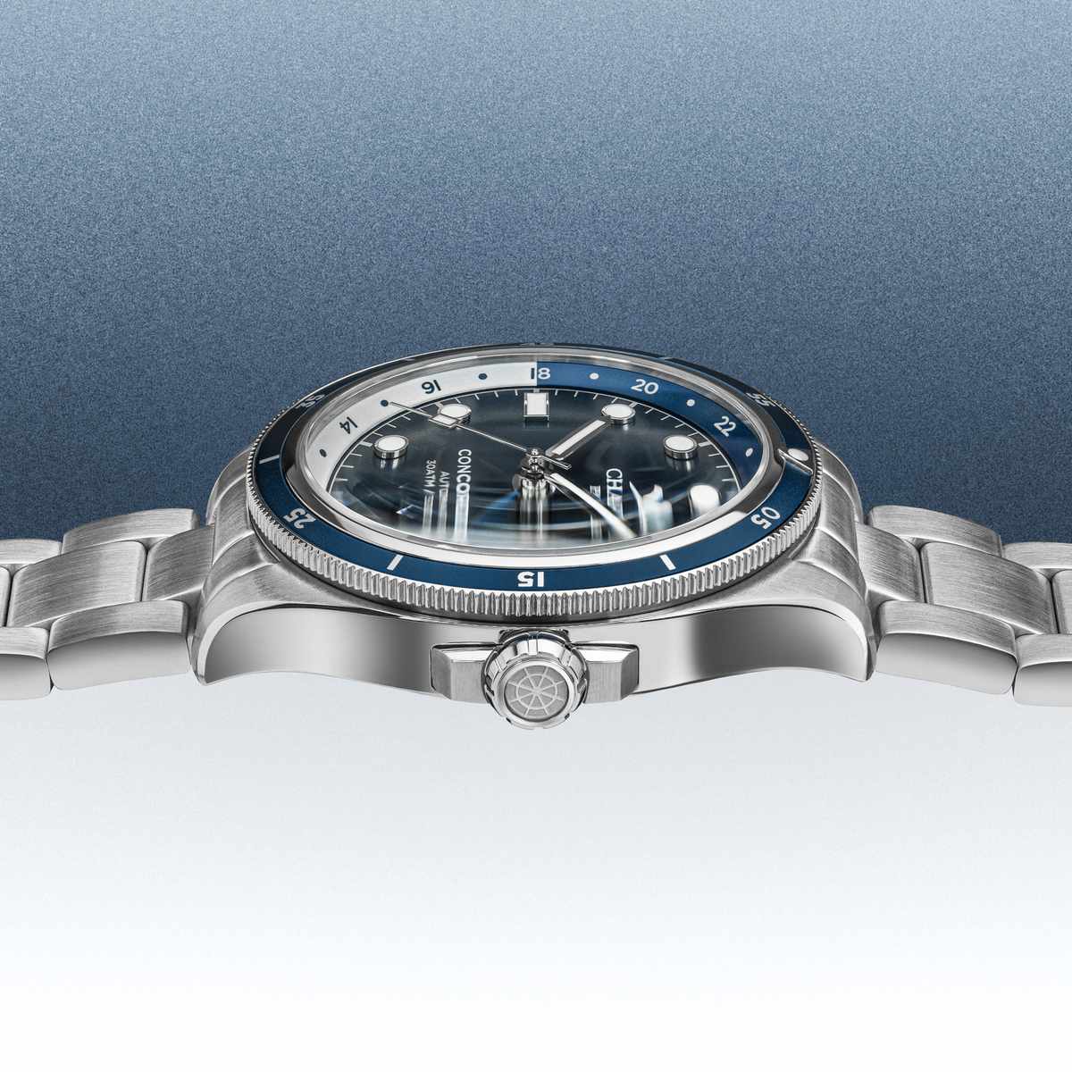 CONCORDIA - Automatic GMT - Blue - Steel bracelet