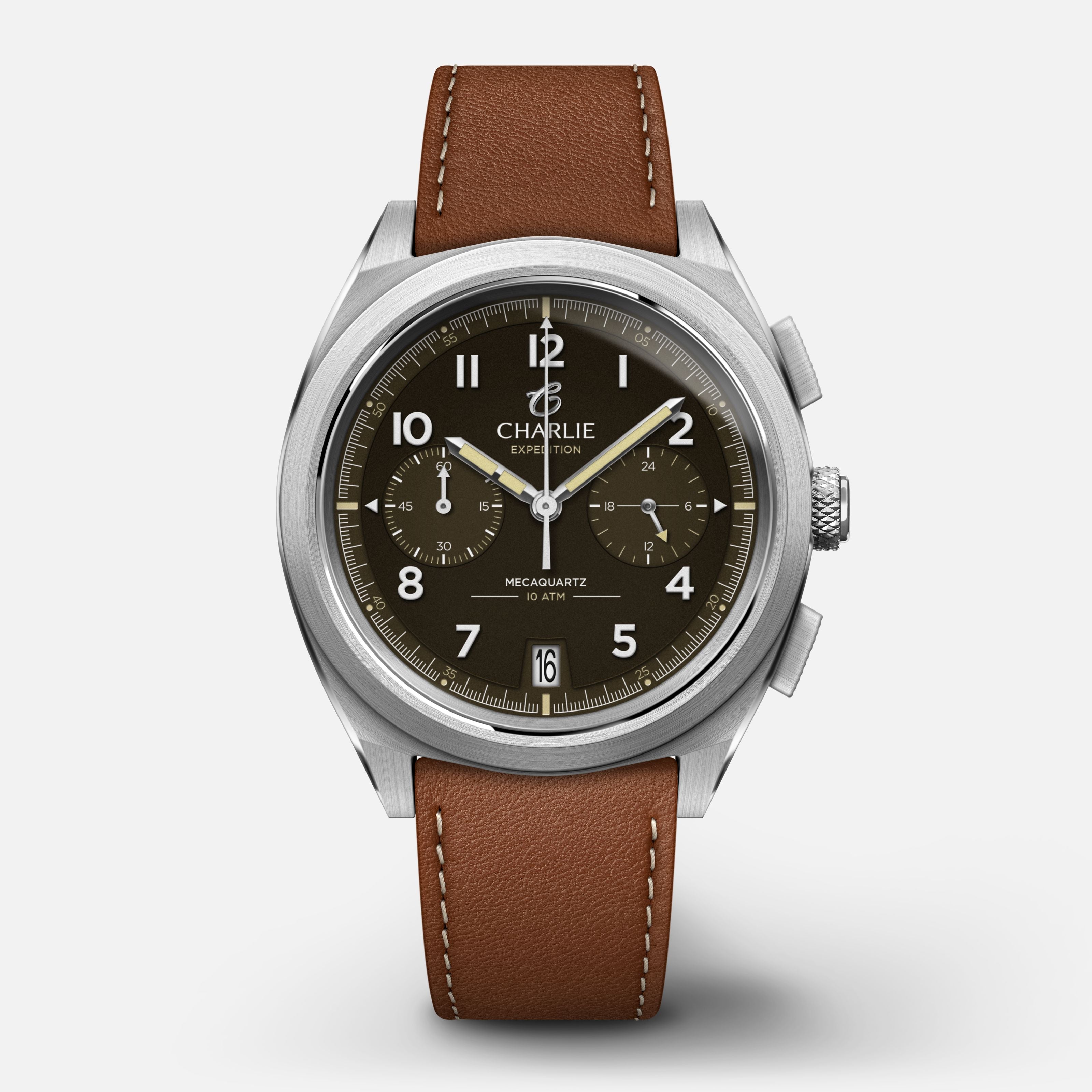 GR - Mecaquarz Chronograph - Braun 