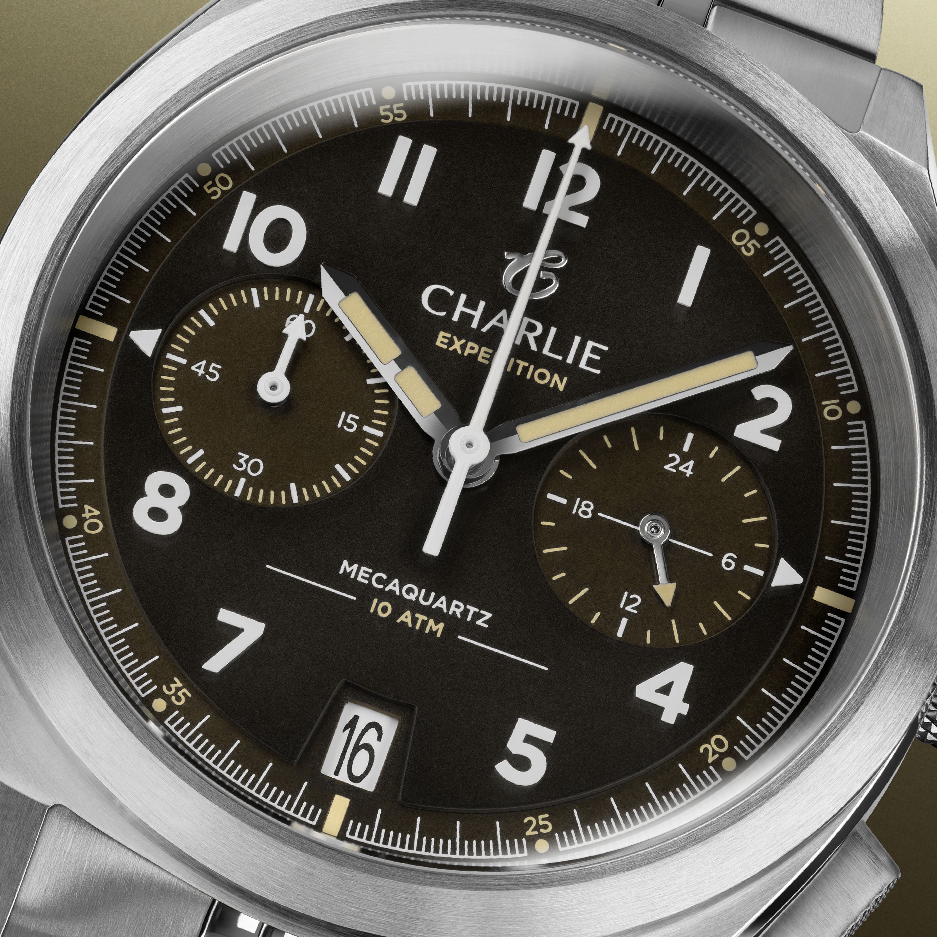 GR - Mecaquartz Chronographe - Brun Montres CHARLIE