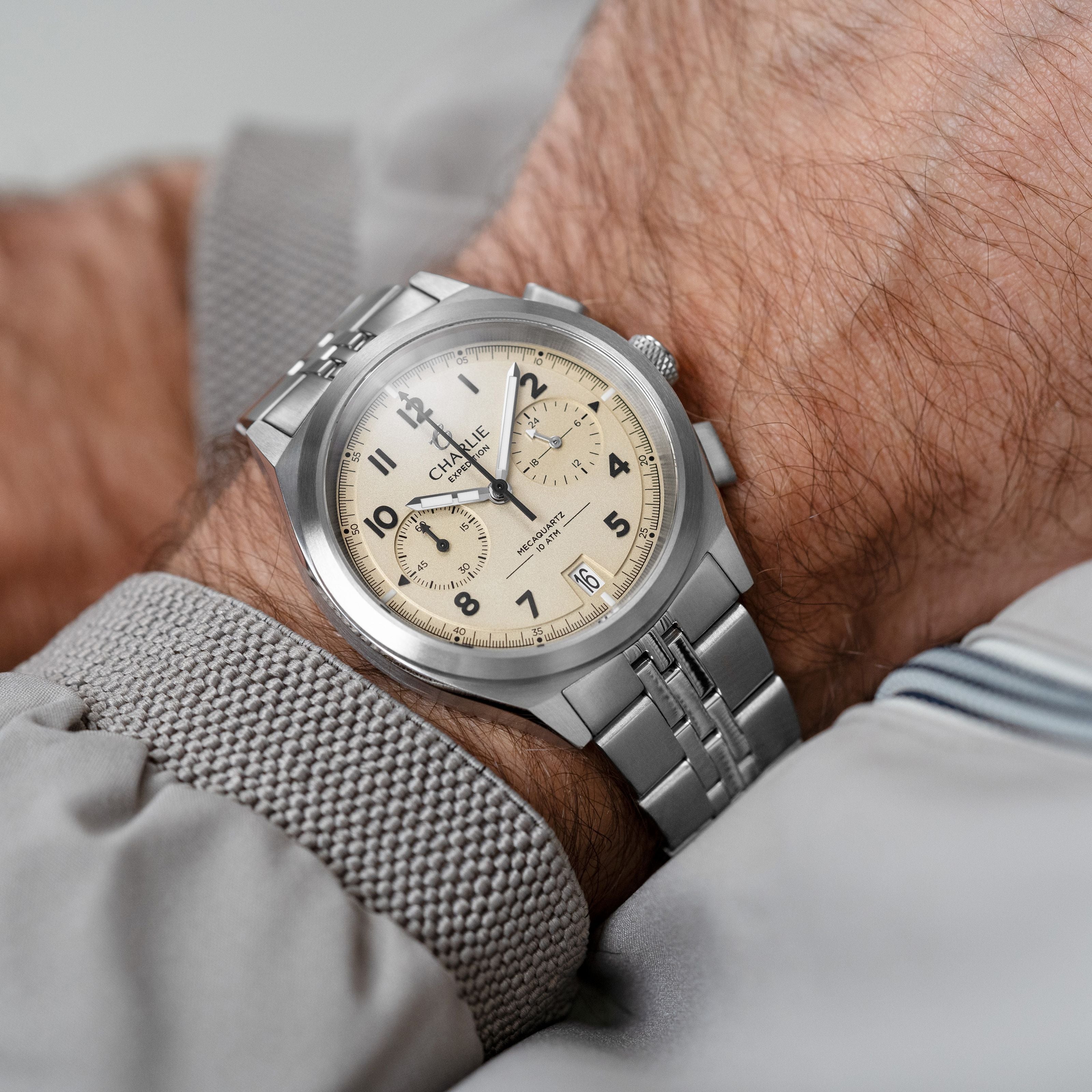 GR - Mecaquarz Chronograph - Beige