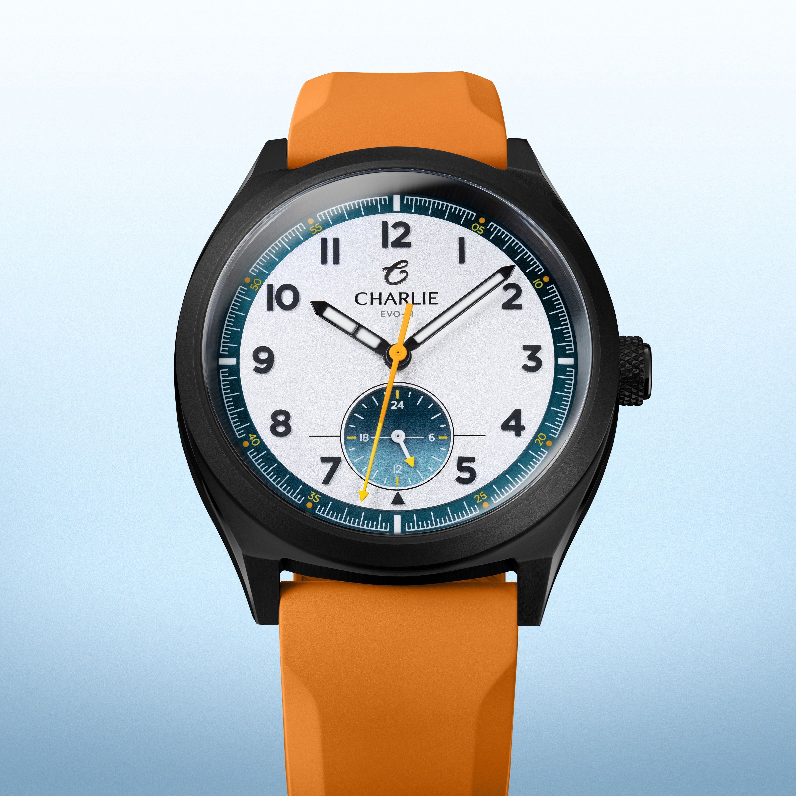 GRX - Quartz 24h - EVO-III Montres CHARLIE Caoutchouc orange