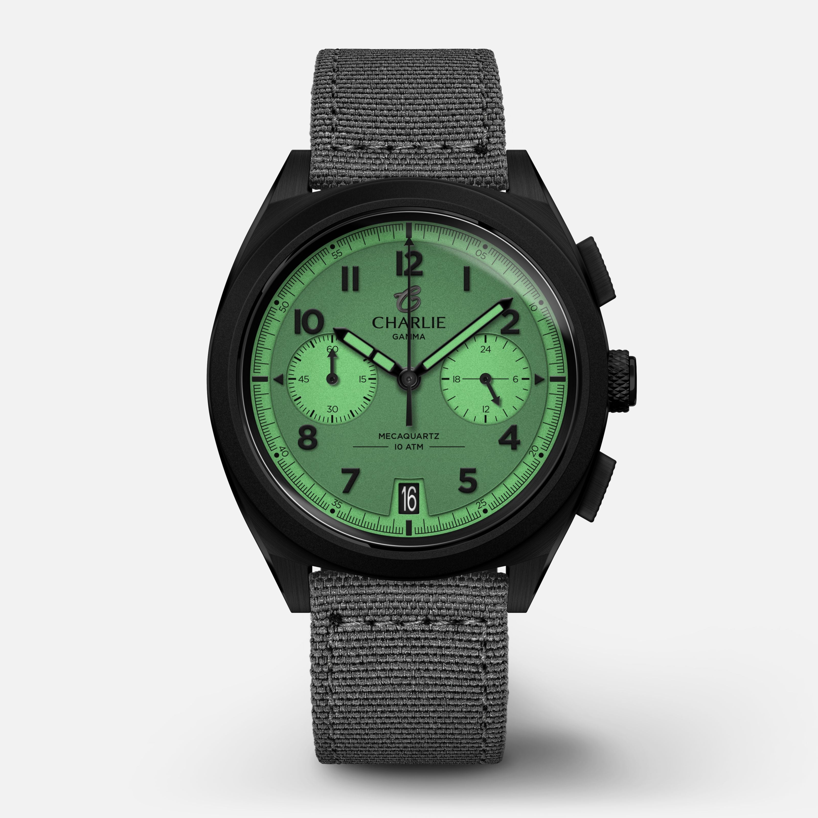 GRX - Mecaquartz Chronographe - Gamma Montres CHARLIE Nylon gris