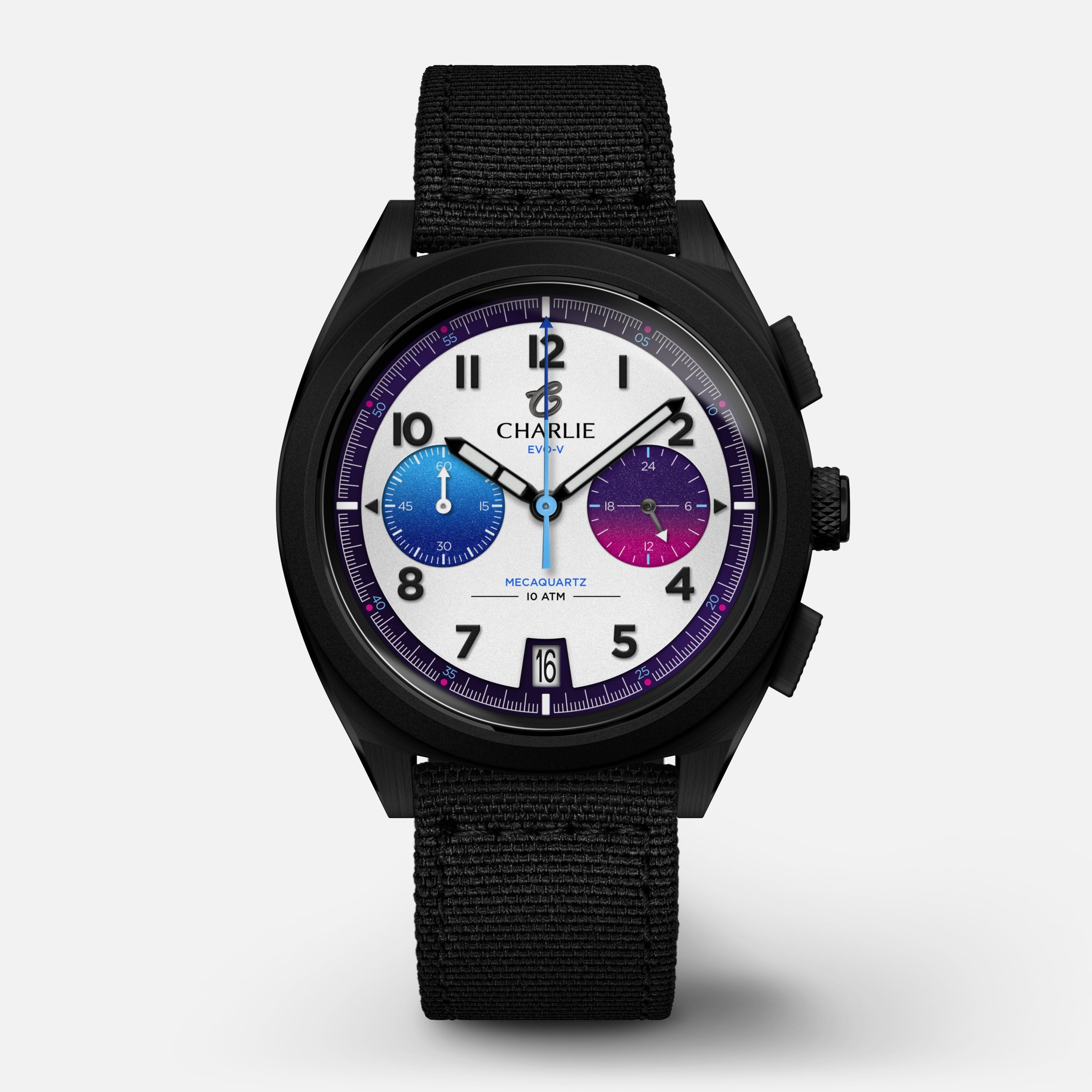 GRX - Men's meca-quartz chronograph watch - Case Black PVD 39 mm