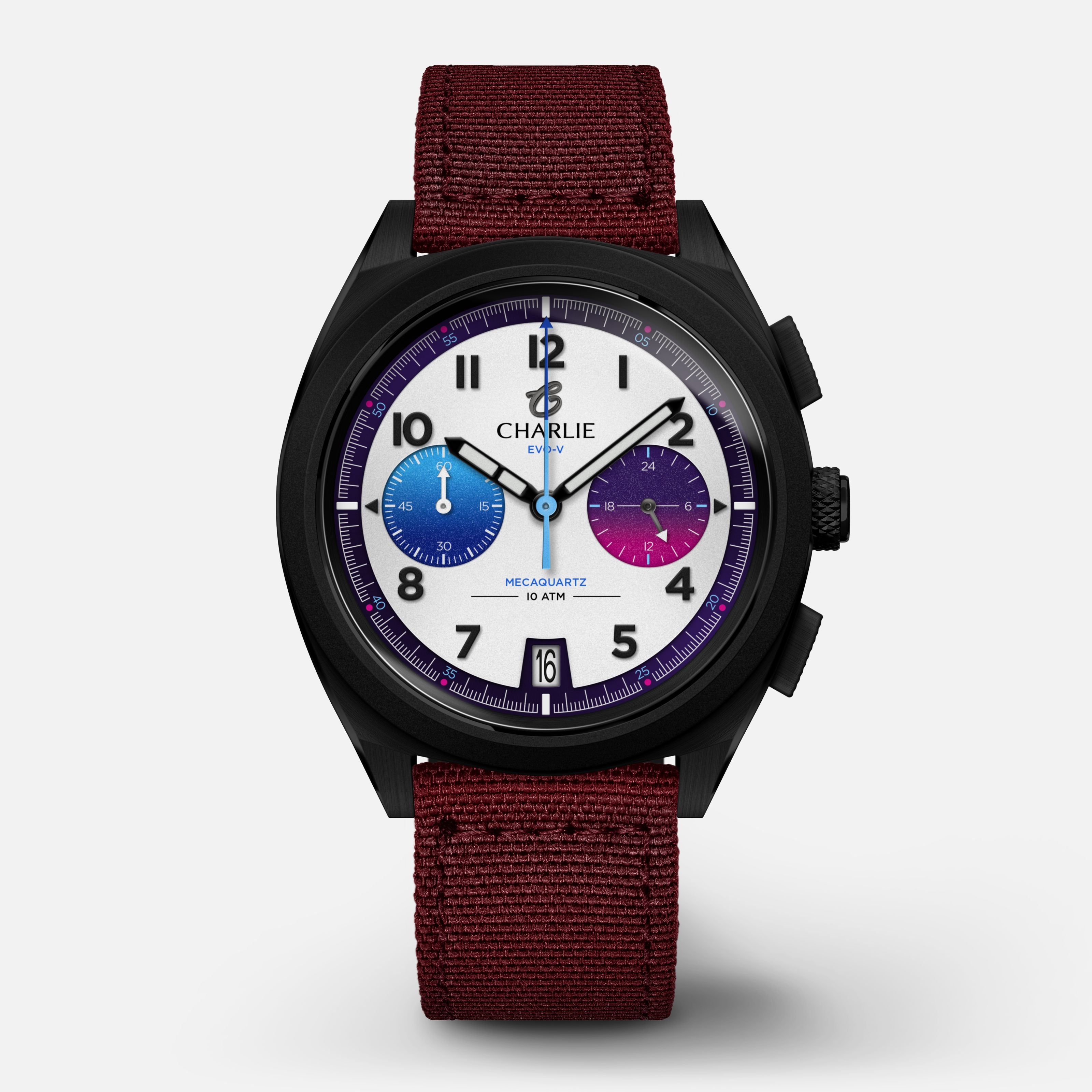 GRX - Men's meca-quartz chronograph watch - Case Black PVD 39 mm