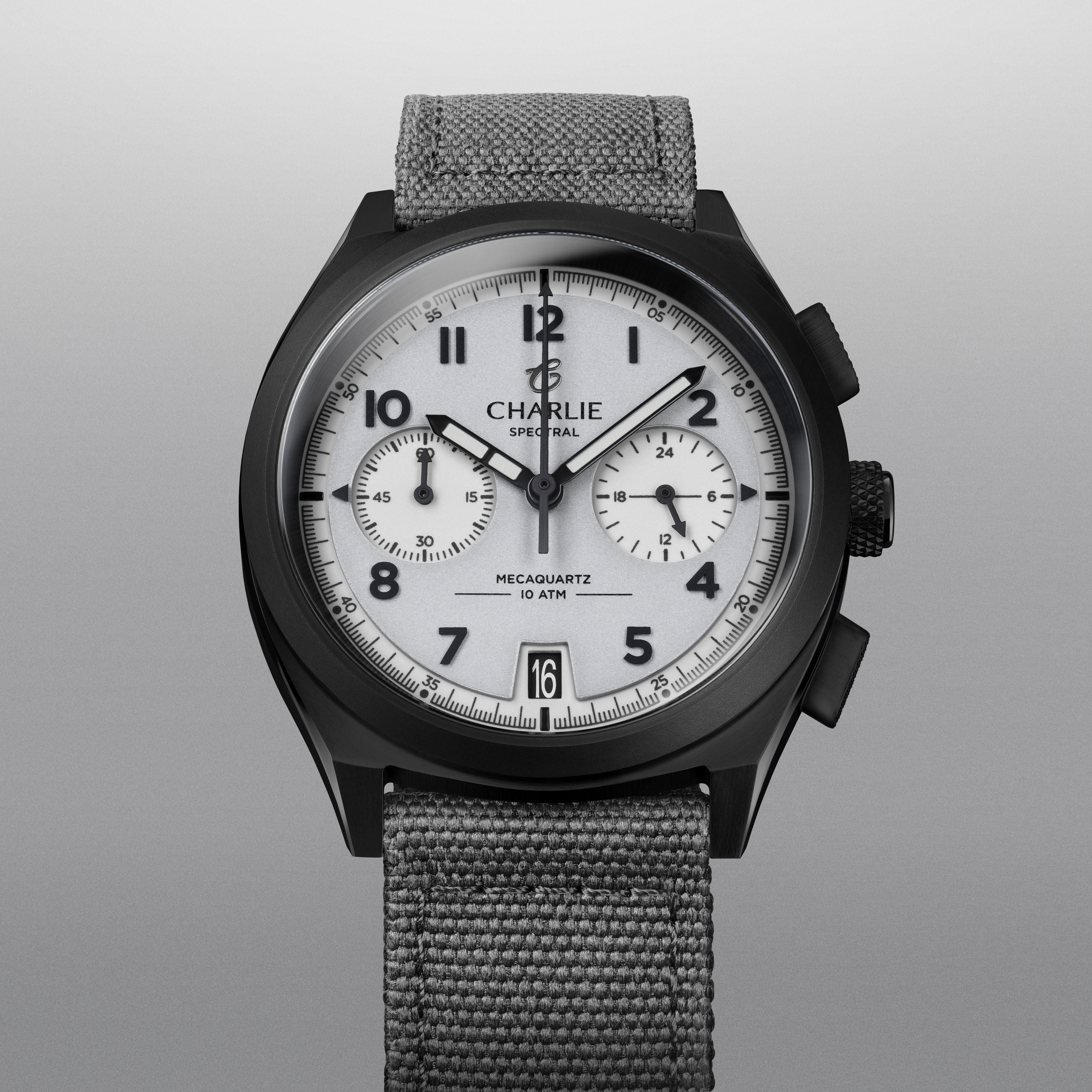 GRX - Mecaquartz Chronographe - Spectral Montres CHARLIE Nylon gris