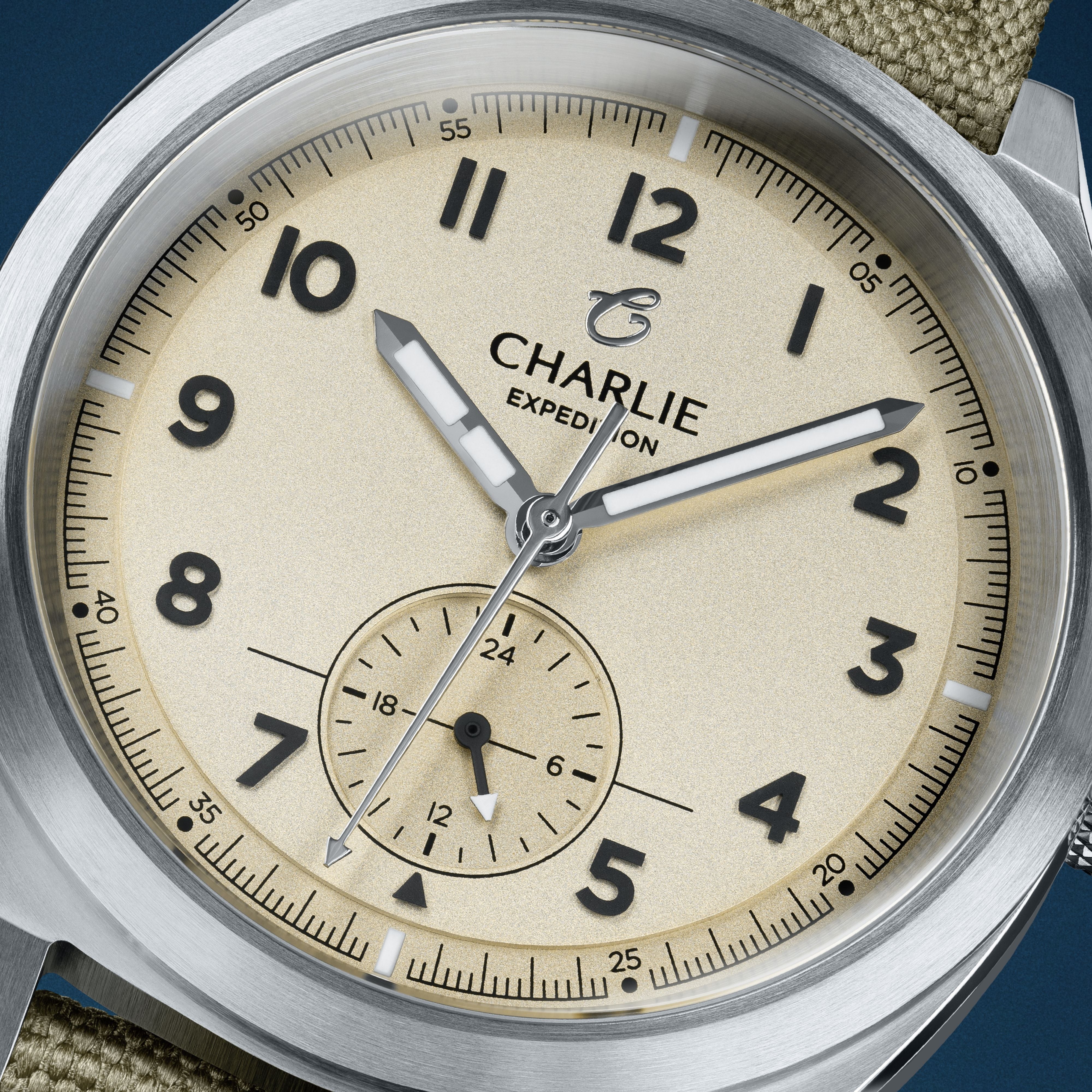 GR - Men's quartz watch, beige - black PVD, 39 mm - Exploration
