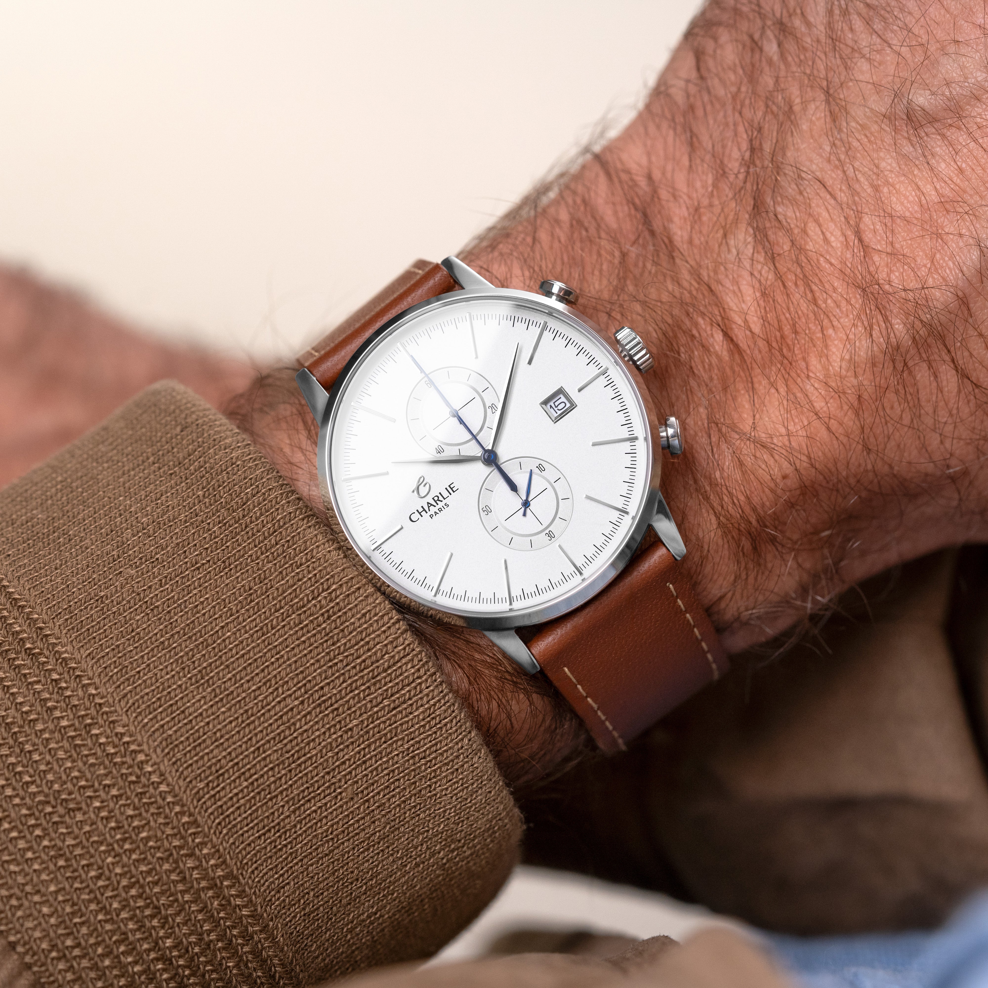 HORIZON - Chronographe - Blanc Montres CHARLIE