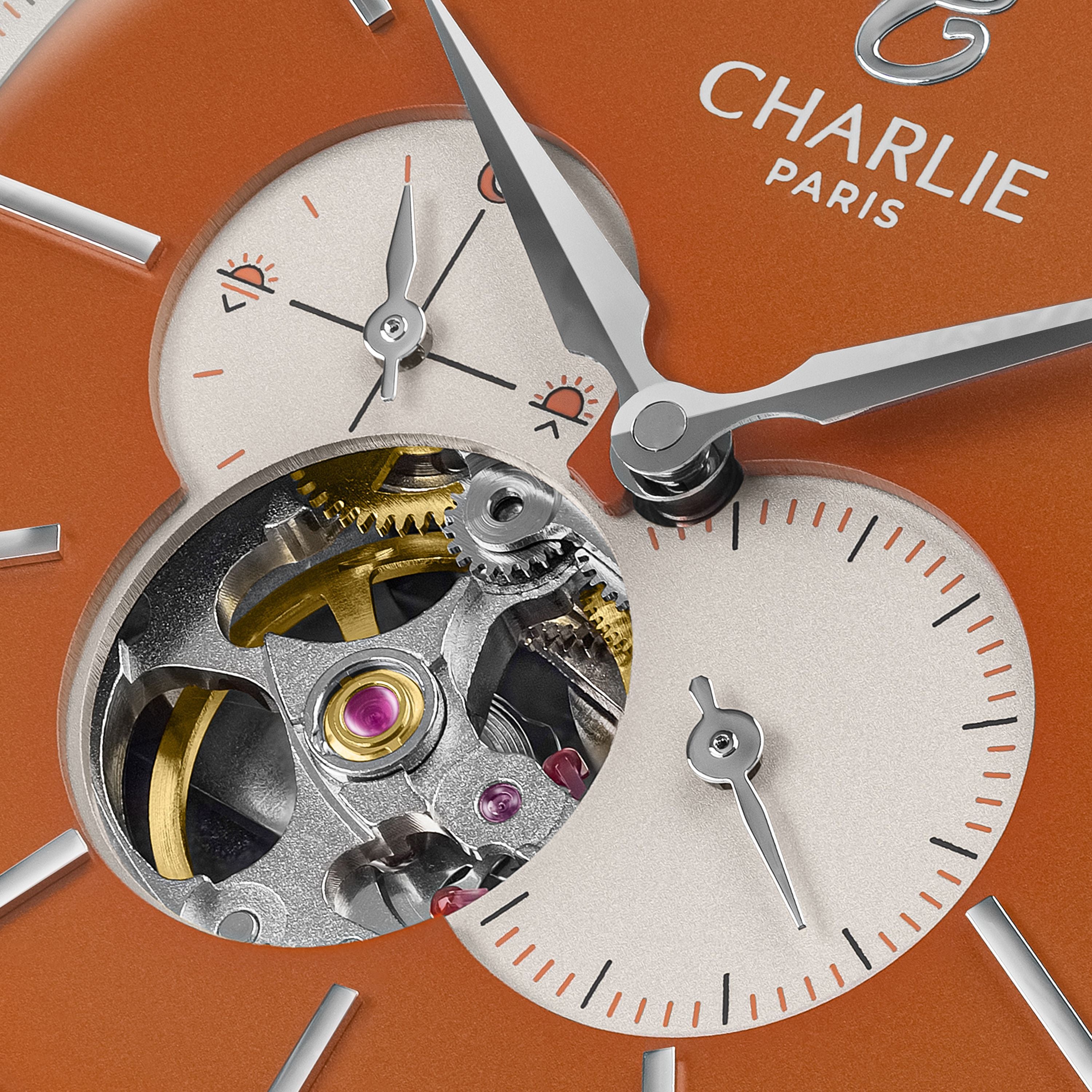 INITIAL - Cœur Ouvert - Orange Sunset