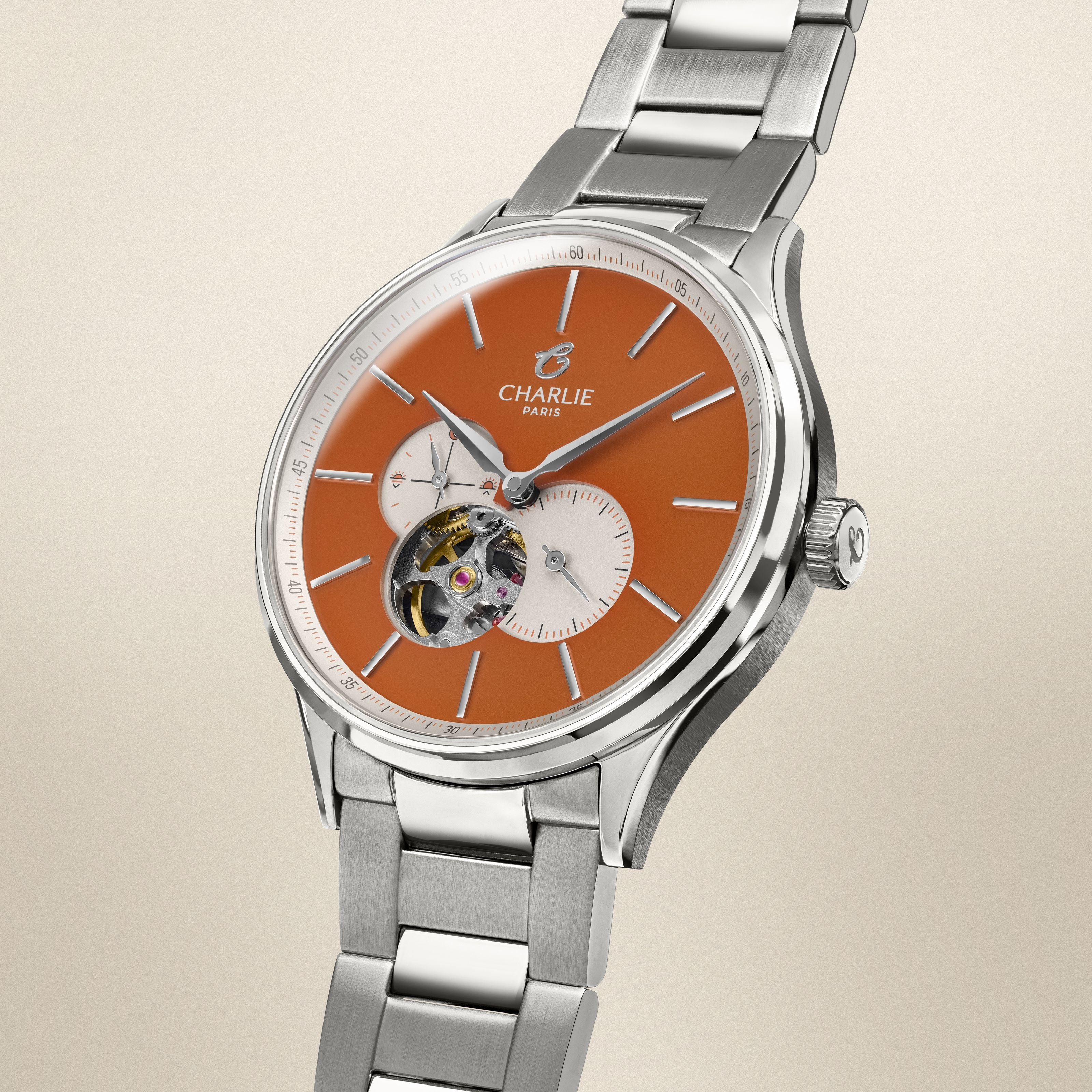 INITIAL - Cœur Ouvert - Orange Sunset