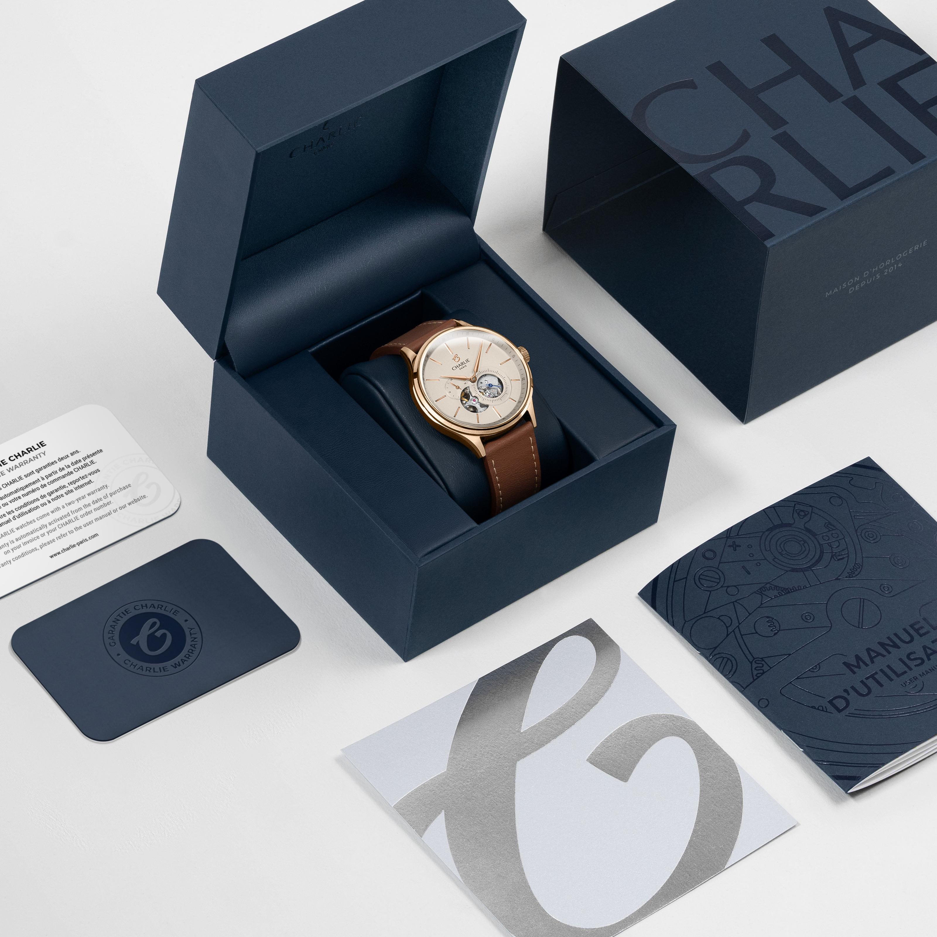 INITIAL - automatisch Offenes Herz - GOLDFARBEN ROSA
