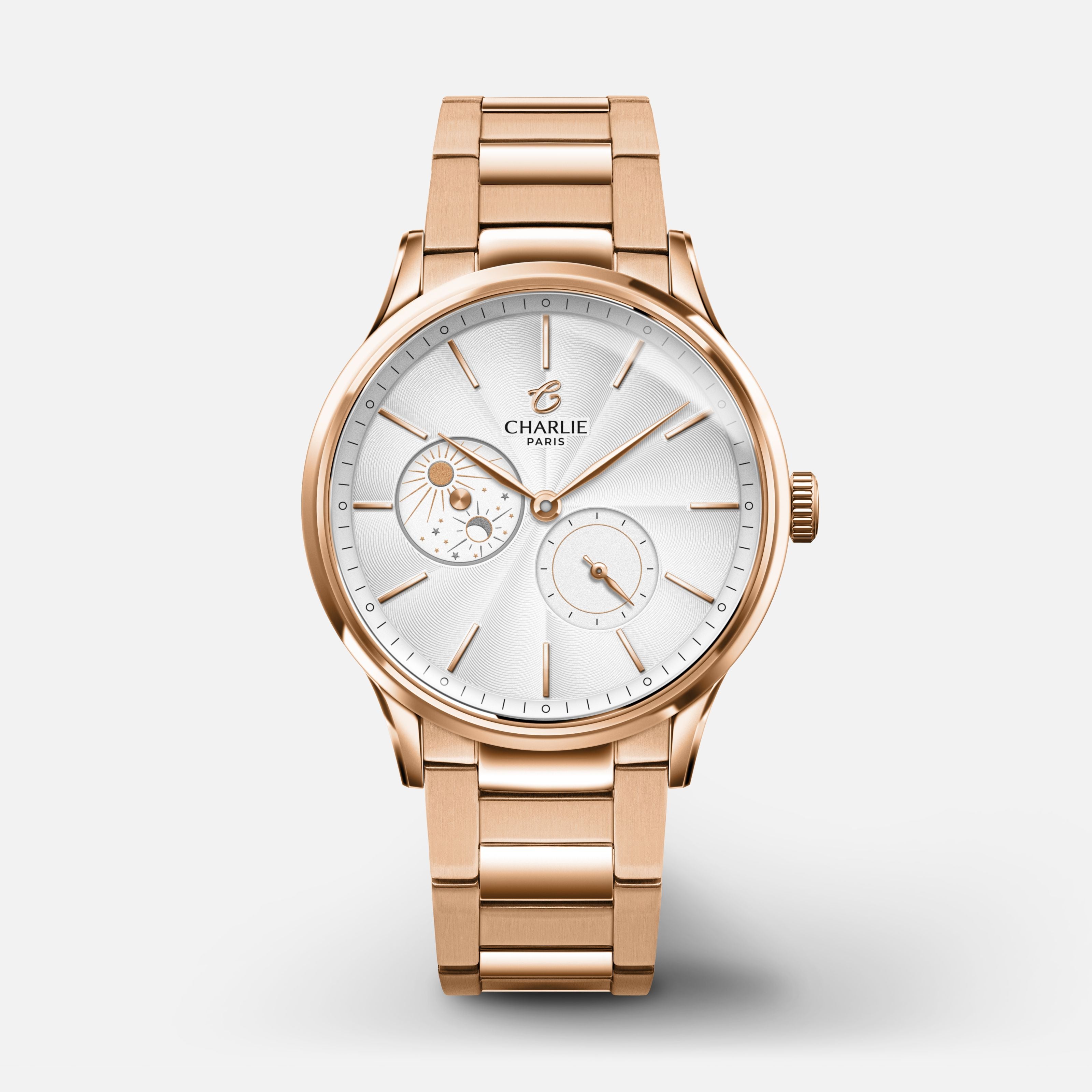 INITIAL - Women's automatic watch - Day/Night - Rose gold 36 mm
