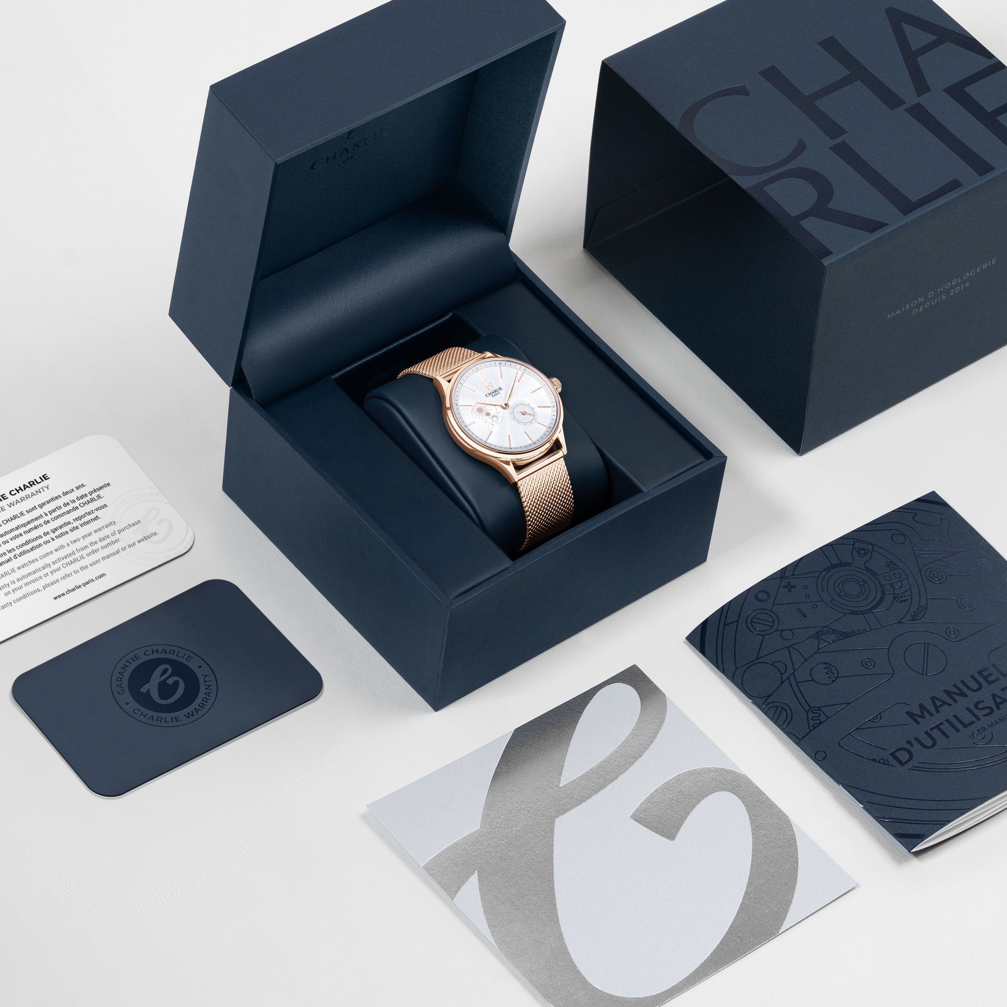 INITIAL - Automatic women's watch - Day/Night - Rose gold 36 mm