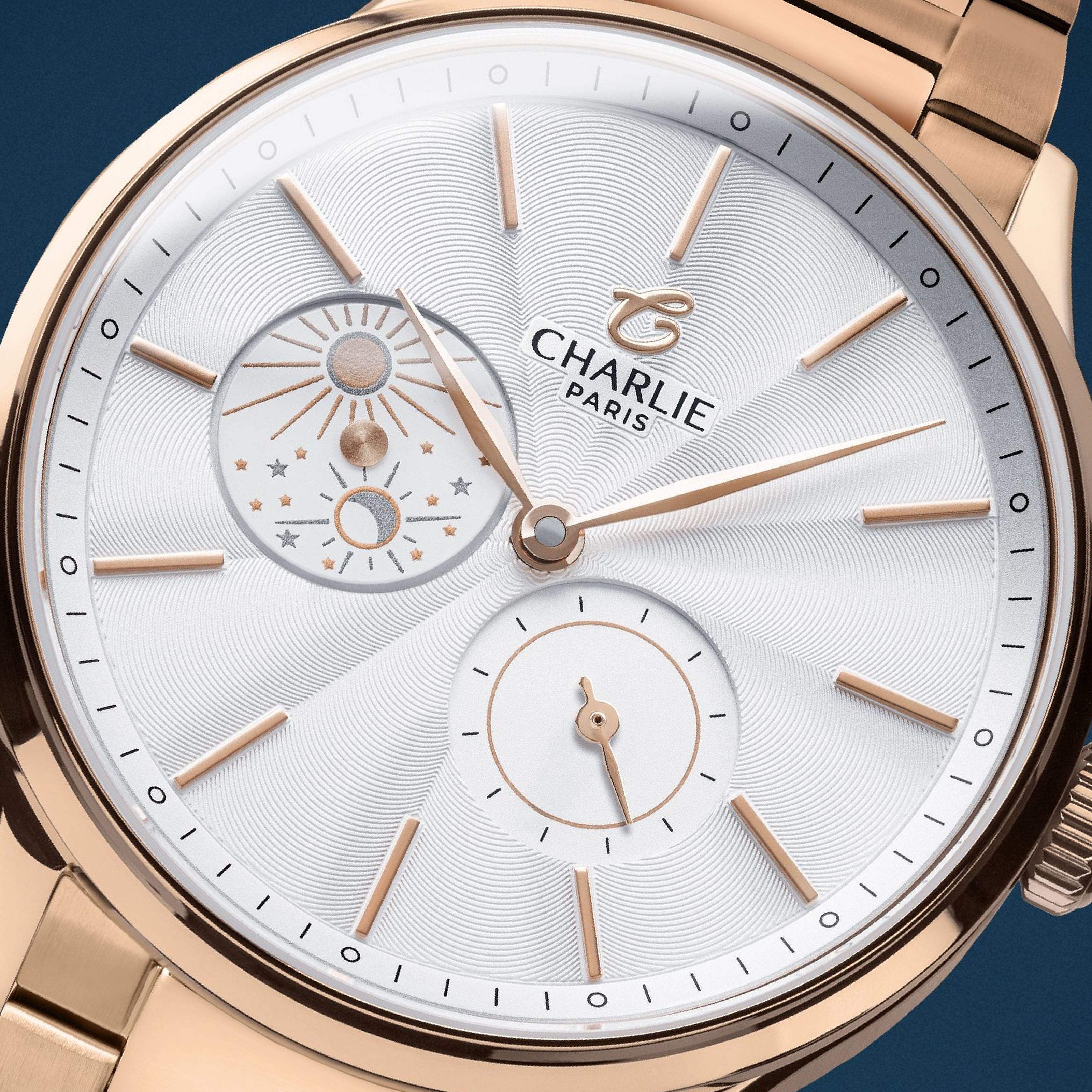 INITIAL - Women's automatic watch - Day/Night - Rose gold 36 mm
